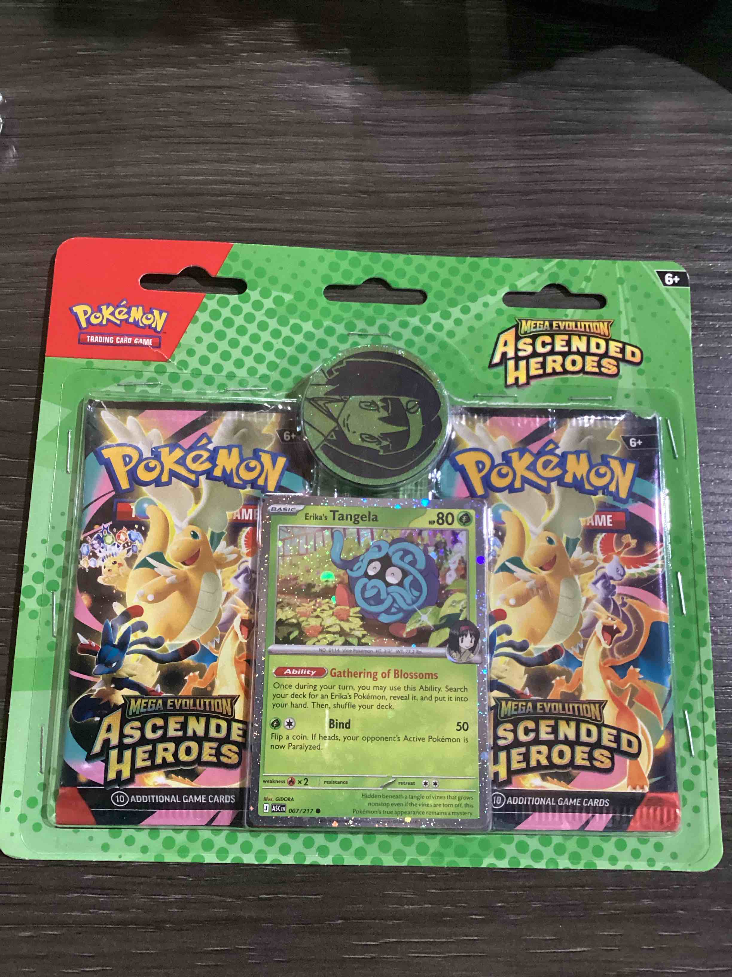 pokemon tcg: mega evolution: ascended heroes: 2-pack blister (2 booster packs, promo card & coin)