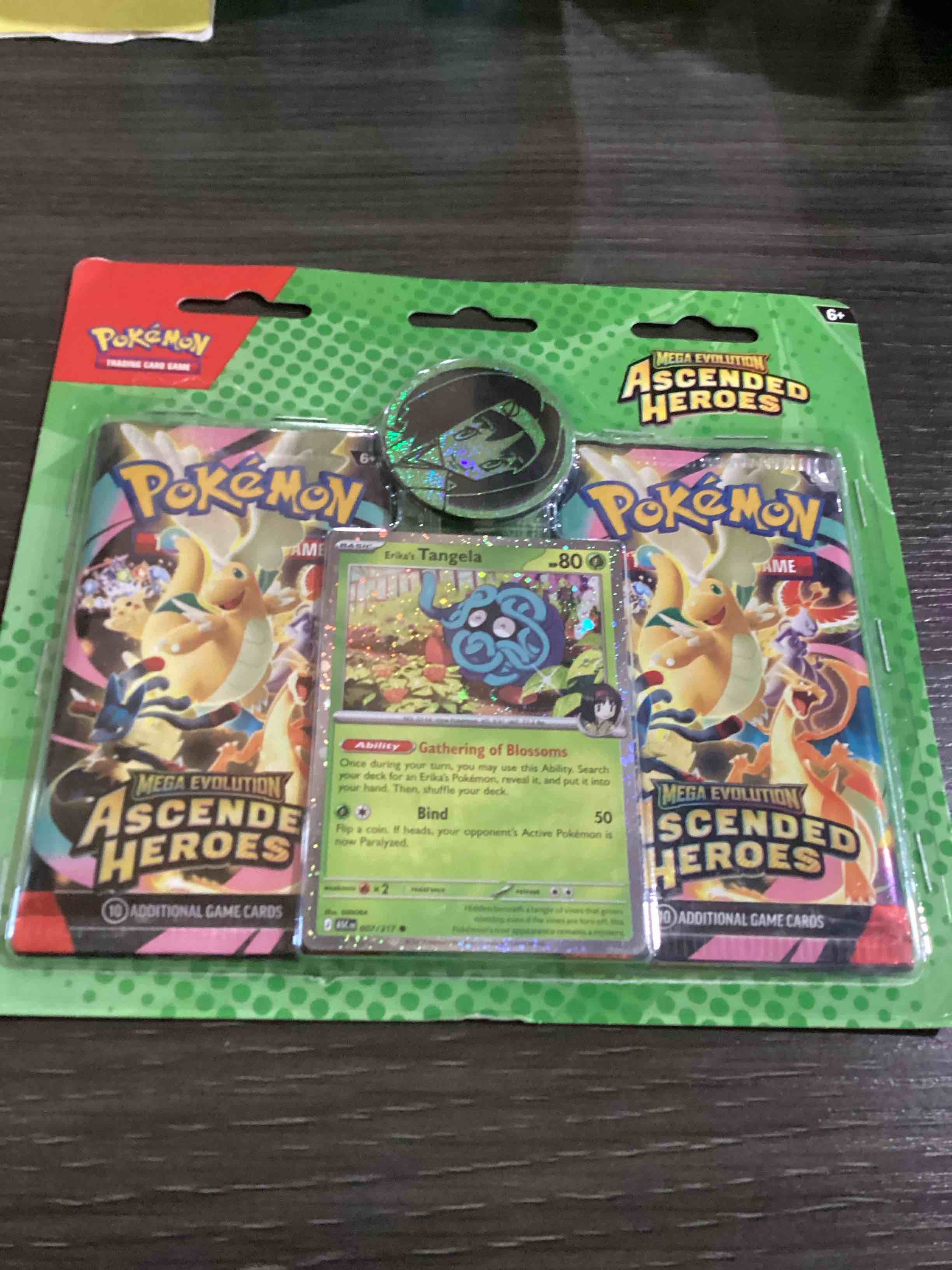 pokemon tcg: mega evolution: ascended heroes: 2-pack blister (2 booster packs, promo card & coin) j