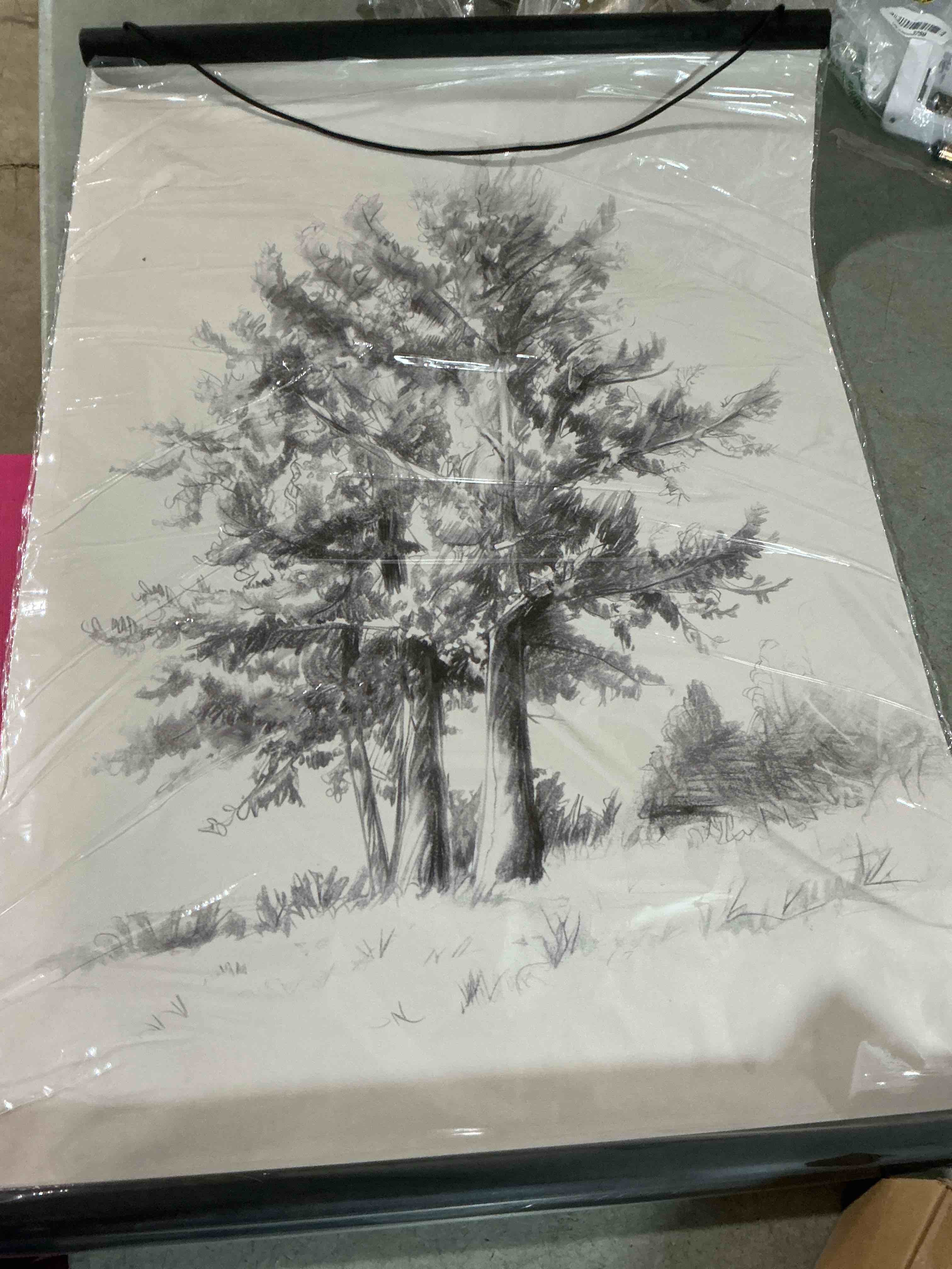 Condition photo showing New/Like New for (example image) jjy vintage tree wall hanging art posters with framed -retro canvas large poster wall art print decor -french country home decor aesthetics for farmhouse living room kitchen office, 20”x30” wall hanging art posters 30"l x 20"w tree