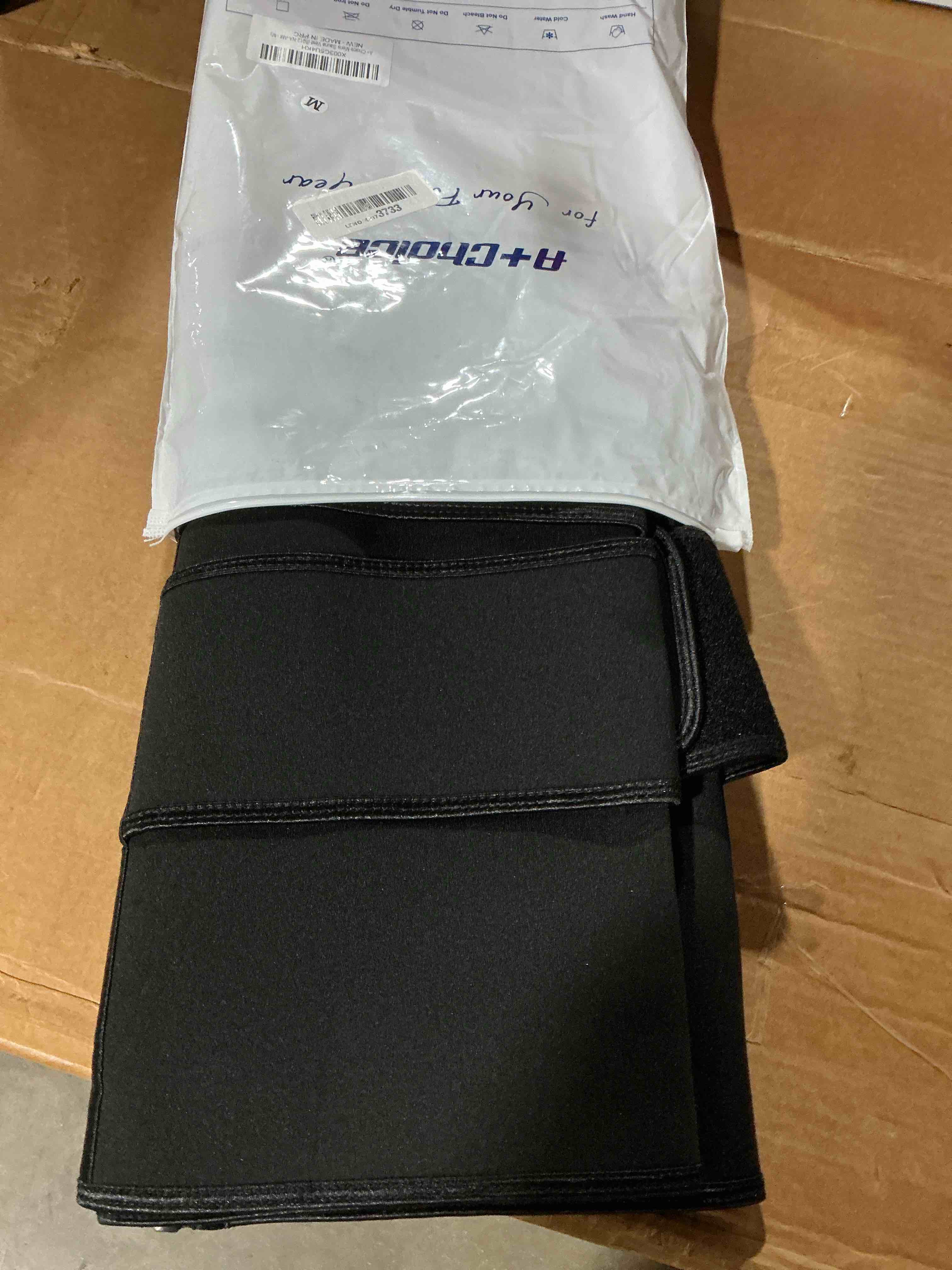 Condition photo showing Good Condition for a+ choice sauna vest waist trainer for men - mens sauna suit double sweat belt body shaper for gym workout exercise black(2 belts) m (waist32"-34")