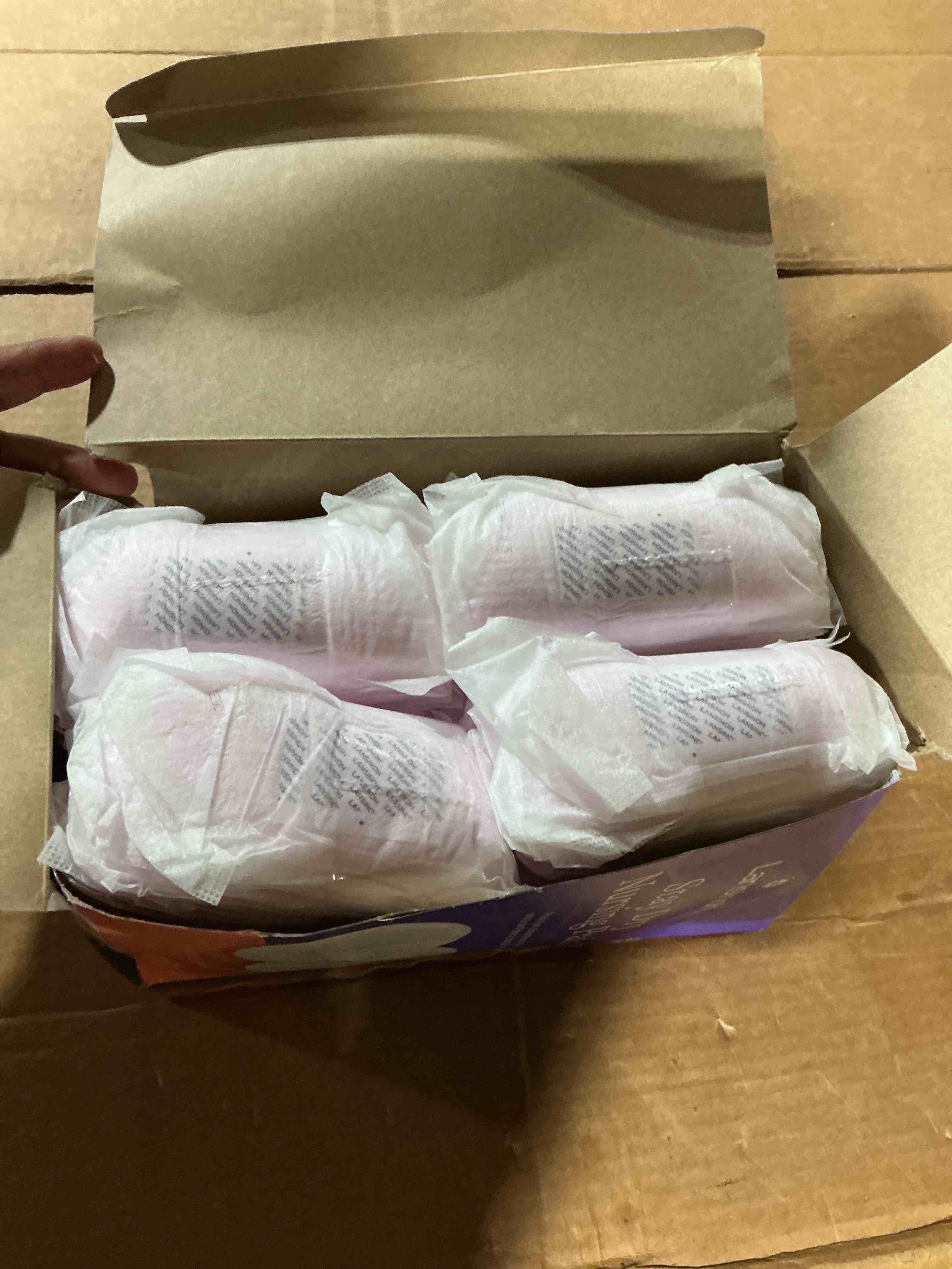 Condition photo showing Good Condition for lansinoh stay dry disposable nursing pads, soft and super absorbent breast pads, breastfeeding essentials for moms, 100 count