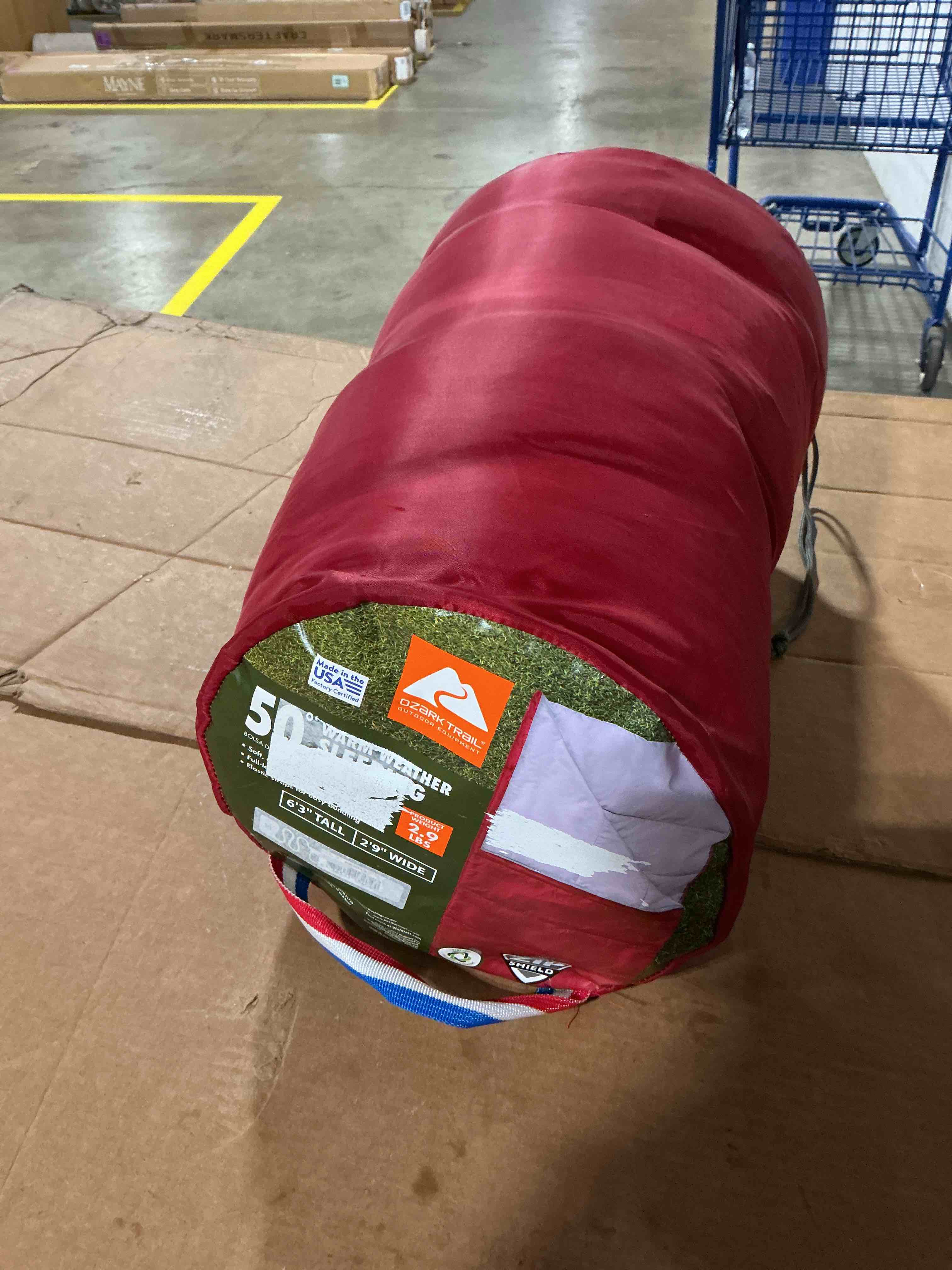 Condition photo showing As Is for ozark trail 50 f rectangular sleeping bag