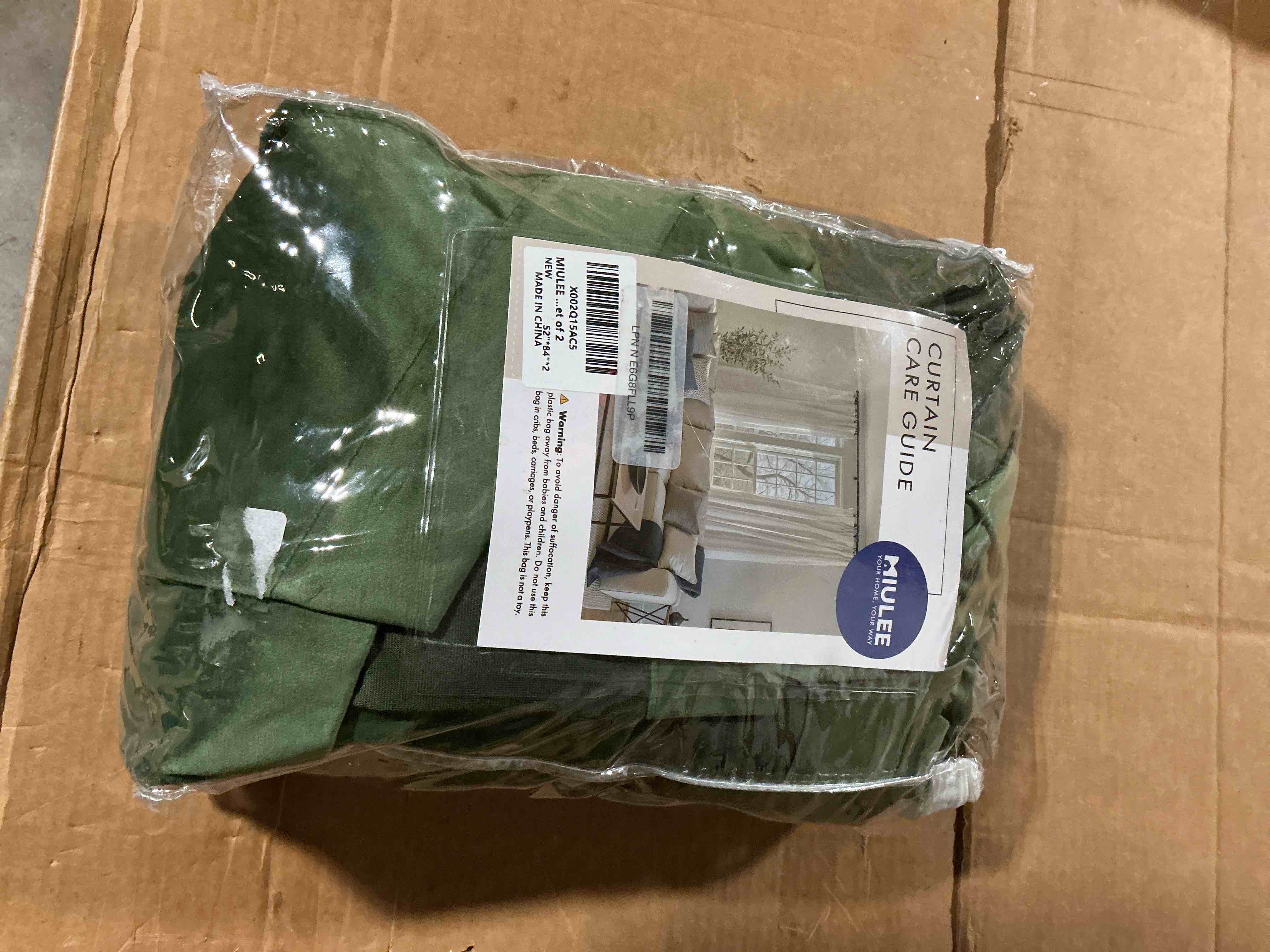 Condition photo showing Good Condition for miulee velvet curtains olive green elegant grommet curtains thermal insulated soundproof room darkening drapes for classical living room bedroom decor 52 x 84 inch set of 2 olive green 52"w x 84"l (pack of 2)