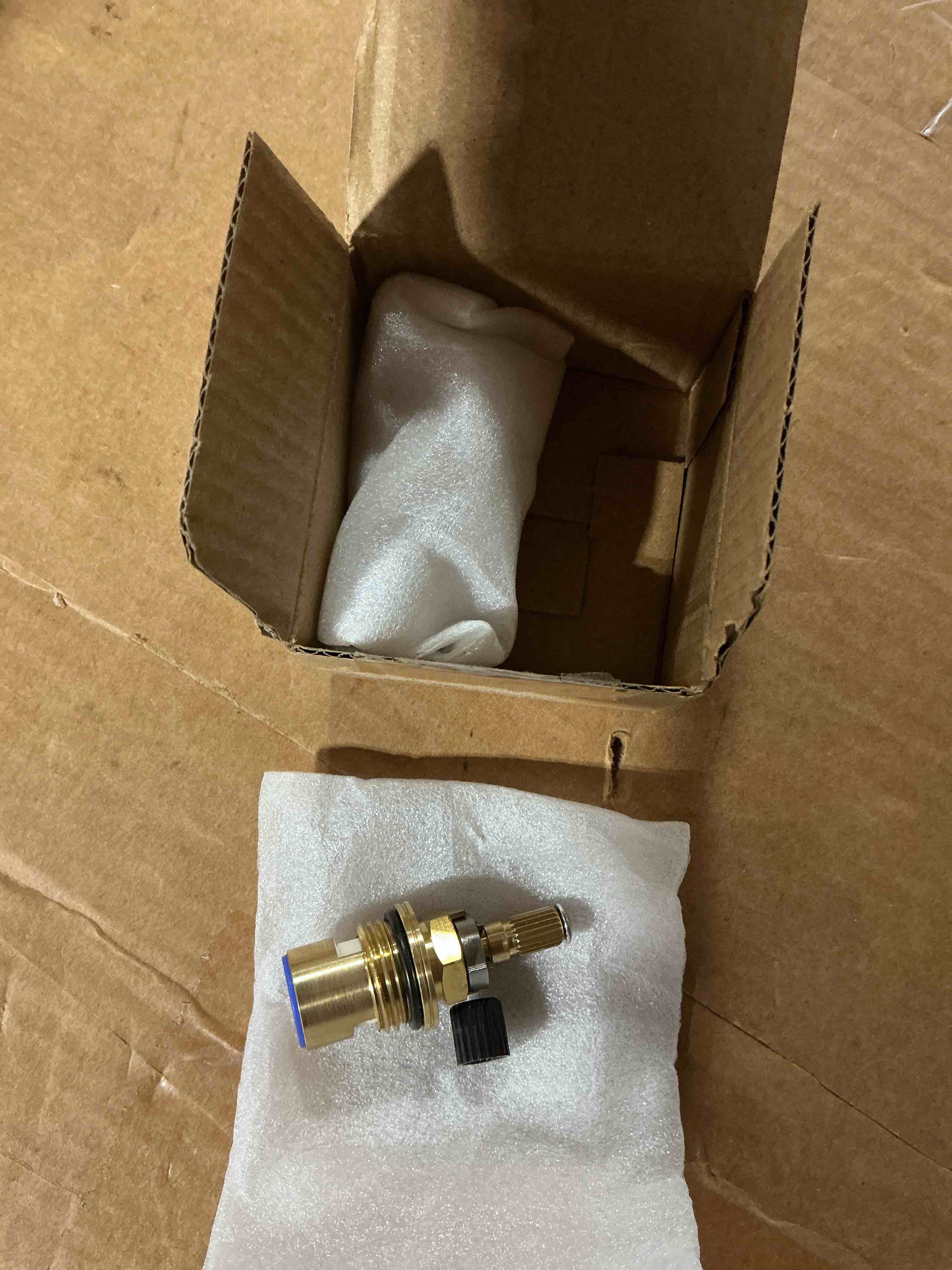 Condition photo showing New/Like New for cartridge for kohler k-gp77005-rp & k-gp77006-rp faucet ceramic valve, hot and cold faucet cartridge replacement parts, 2 pack ceramic valve replacement - brass