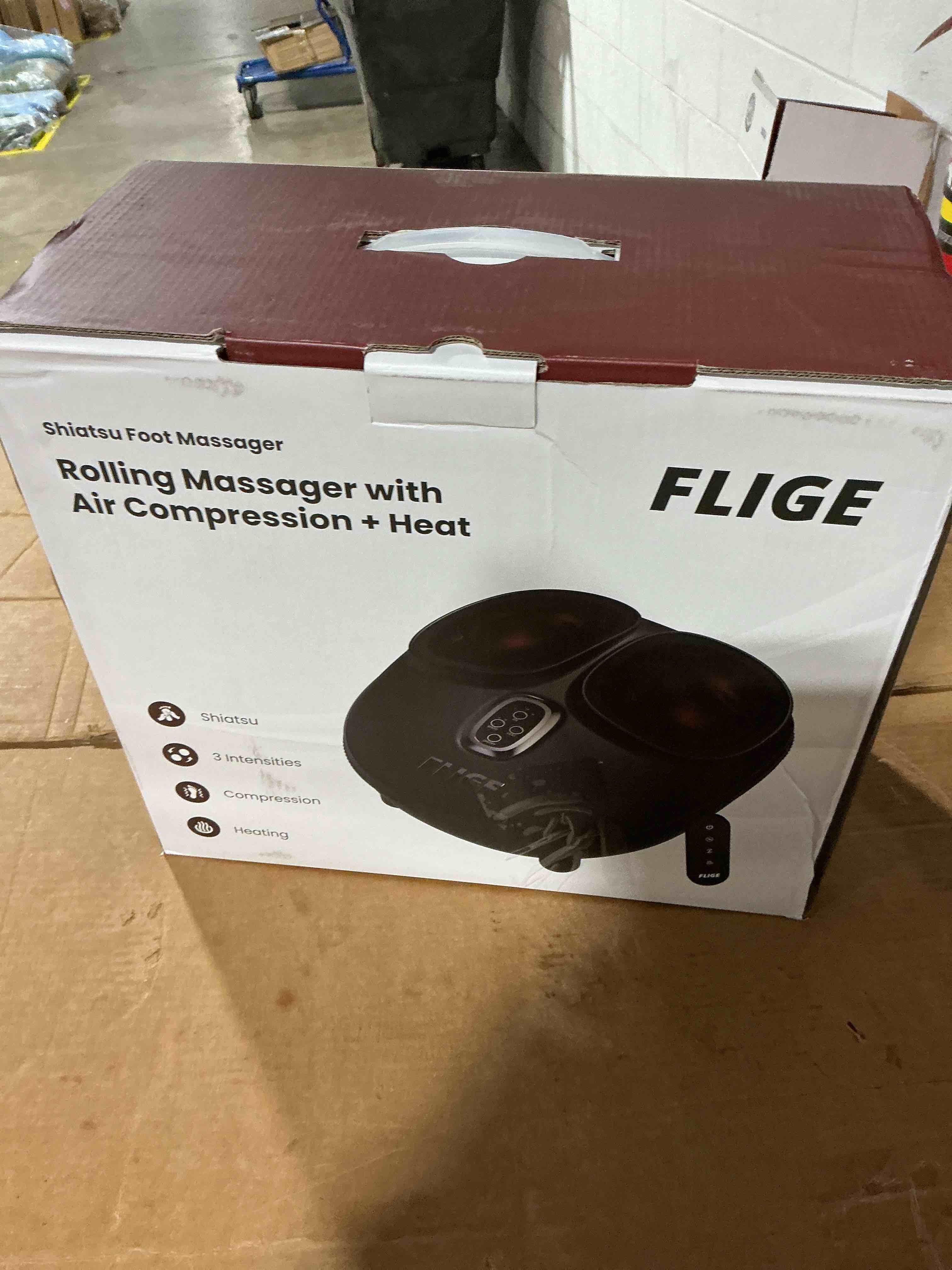 Condition photo showing New/Like New for shiatsu foot massager with heat, fsa-hsa eligible, deep kneading & compression feet massager for plantar fasciitis, neuropathy pain relief, targets heel, arch & toes - fits up to men size 13