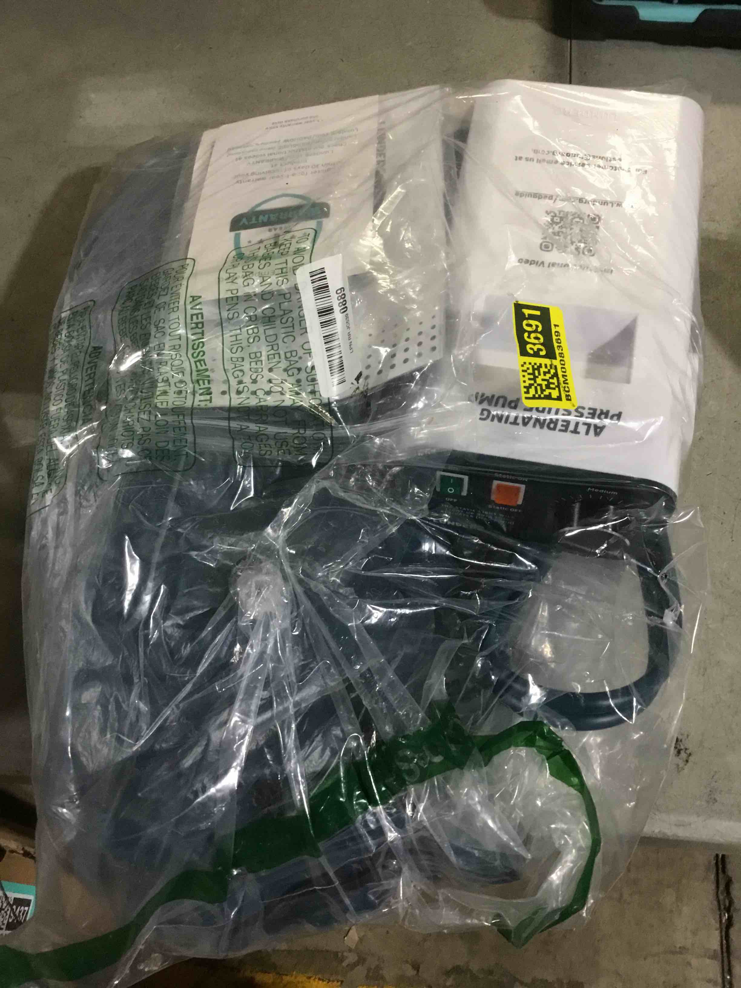 Condition photo showing As Is for Lunderg Queen Size Alternating Air Pressure Mattress Pad with Static Mode - Comfortable Bed Sore Prevention - Includes Waterproof Mattress Topper 53" x 77" & Quiet Pump - Recommended by Doctors