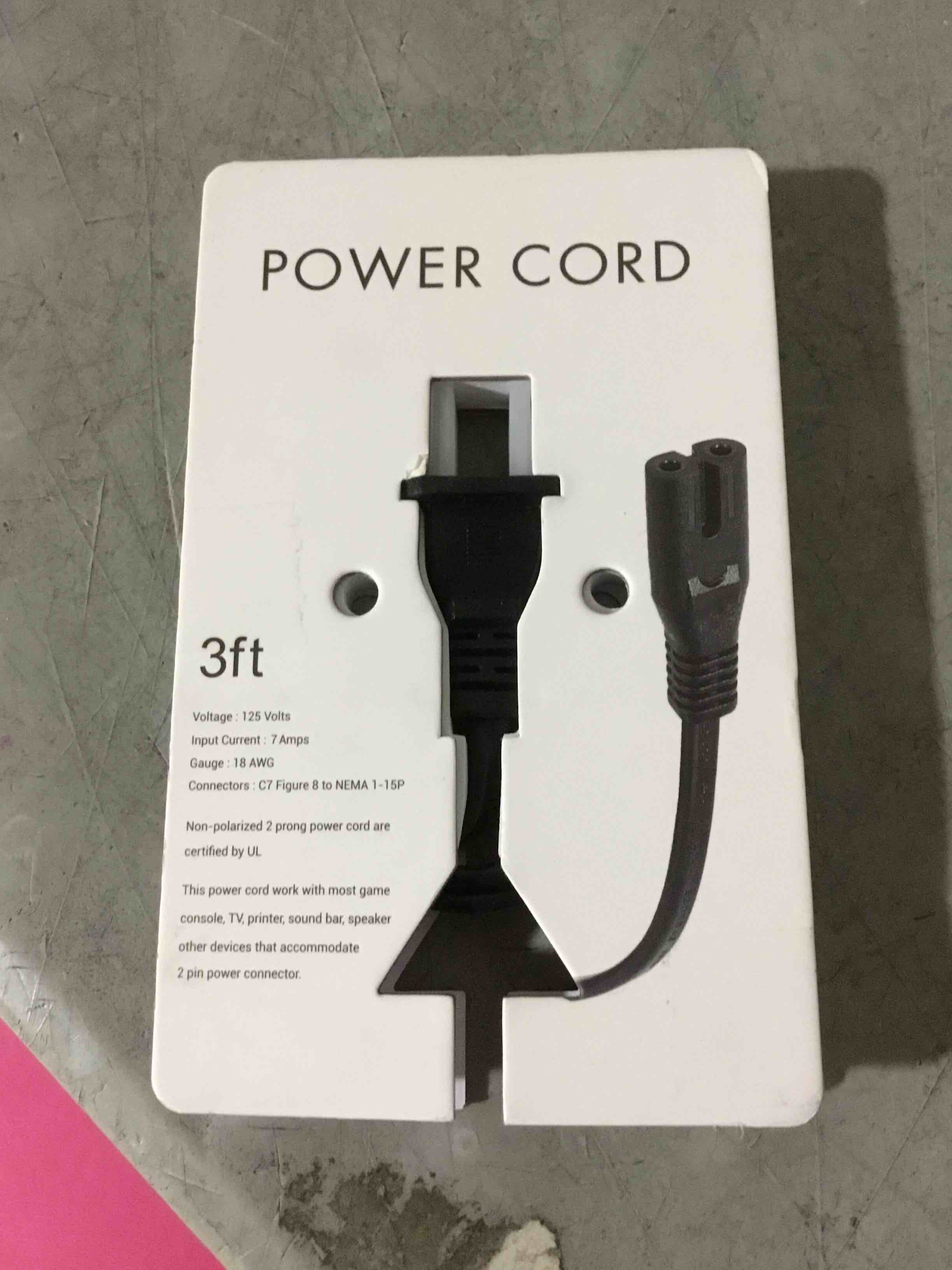 Condition photo showing New/Like New for AC Power Cord for PS5 / PS4 / PS4 Slim / PS3 Slim / PS3 Super Slim, Xbox One S/Xbox One X/Xbox Series S/Xbox Series X, PlayStation 5 PlayStation 4 Slim PlayStation 3 Slim Power Cable Replacement