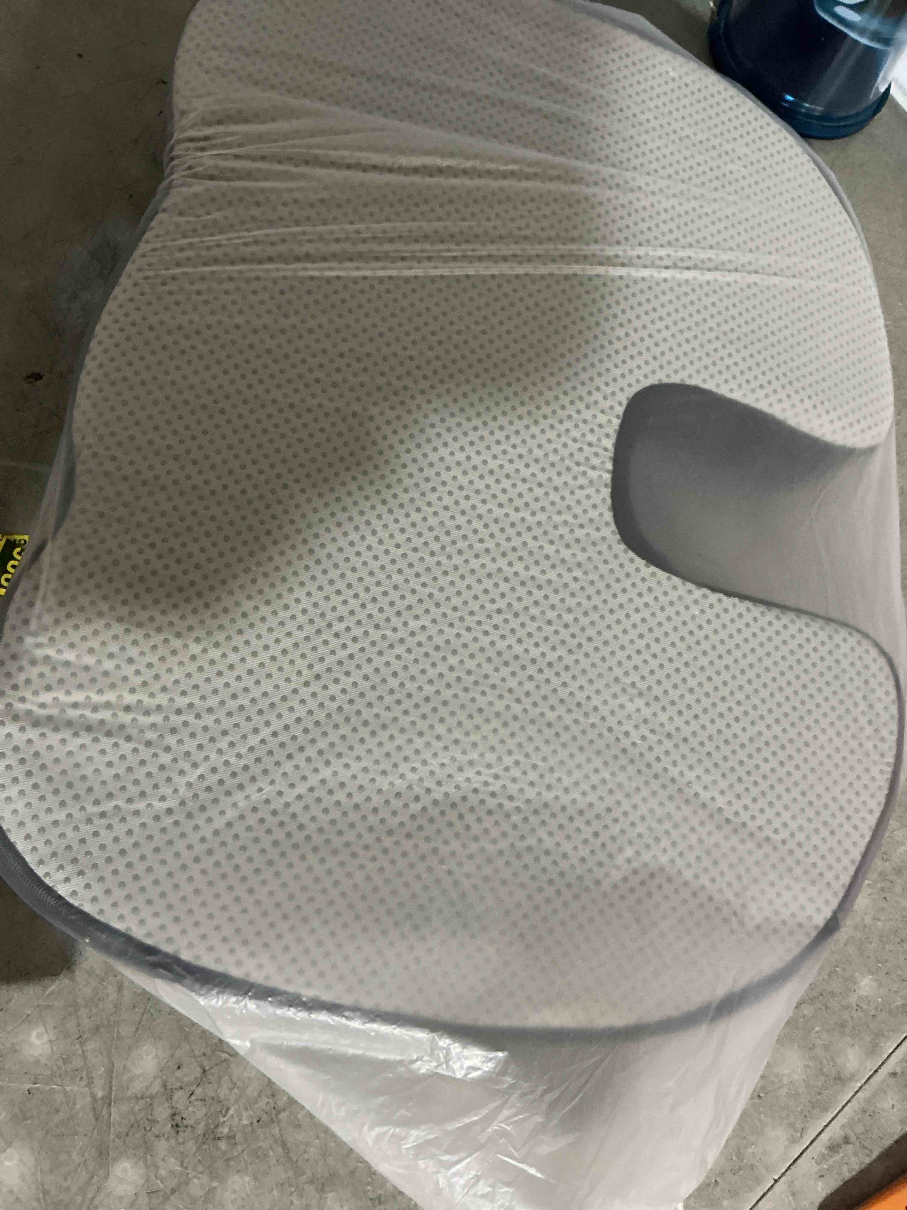 Condition photo showing Good Condition for everlasting comfort the original lumbar support pillow for office chair - improves posture, promotes back pain relief - superior back support for gaming and desk chairs - lumbar pillow for car, couch a. black mesh