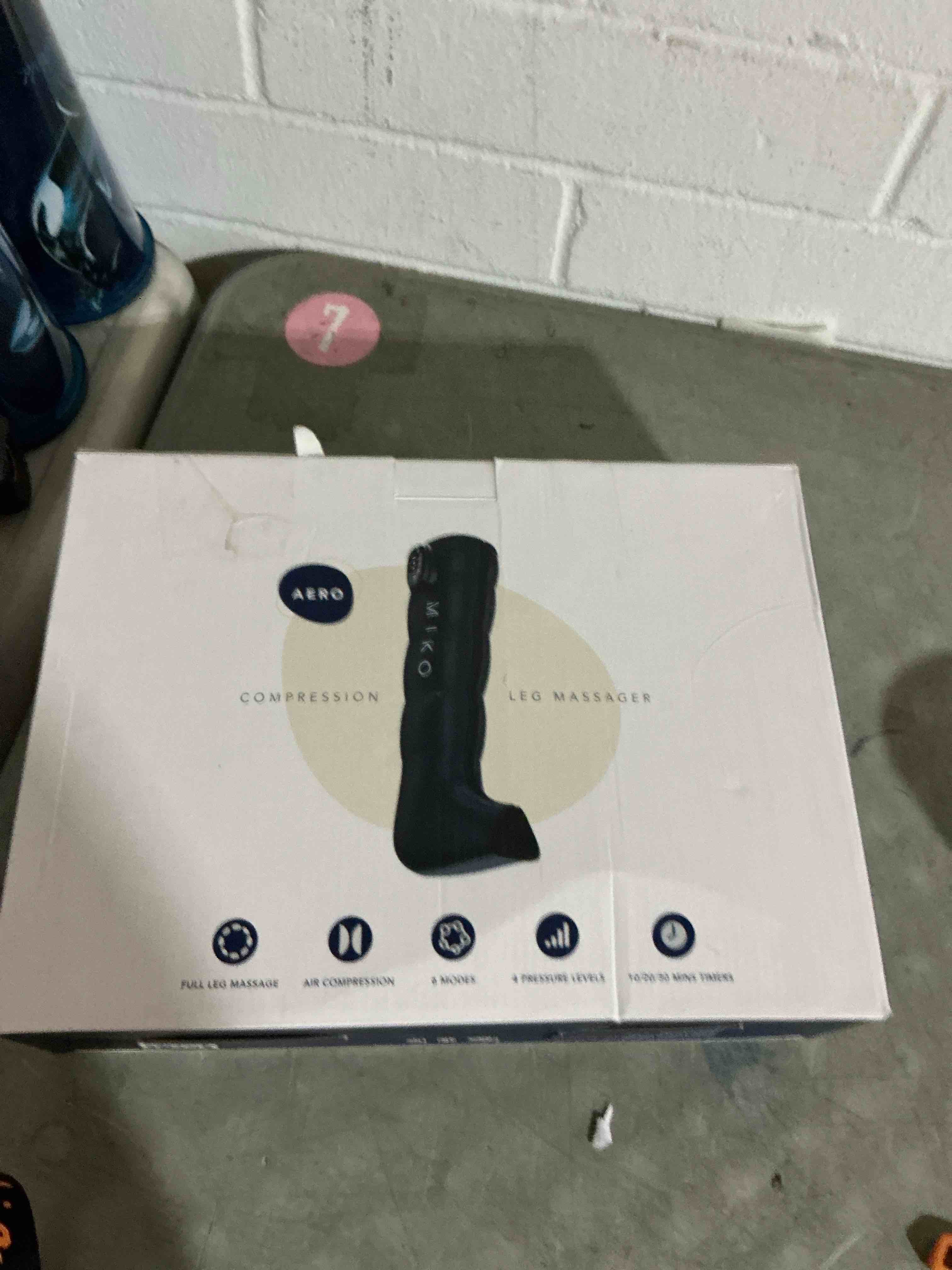 Condition photo showing Good Condition for miko compression massager with advanced airbag technology – adjustable intensity  soothing heat  and targeted relief for feet and legs – perfect for home and travel relaxation