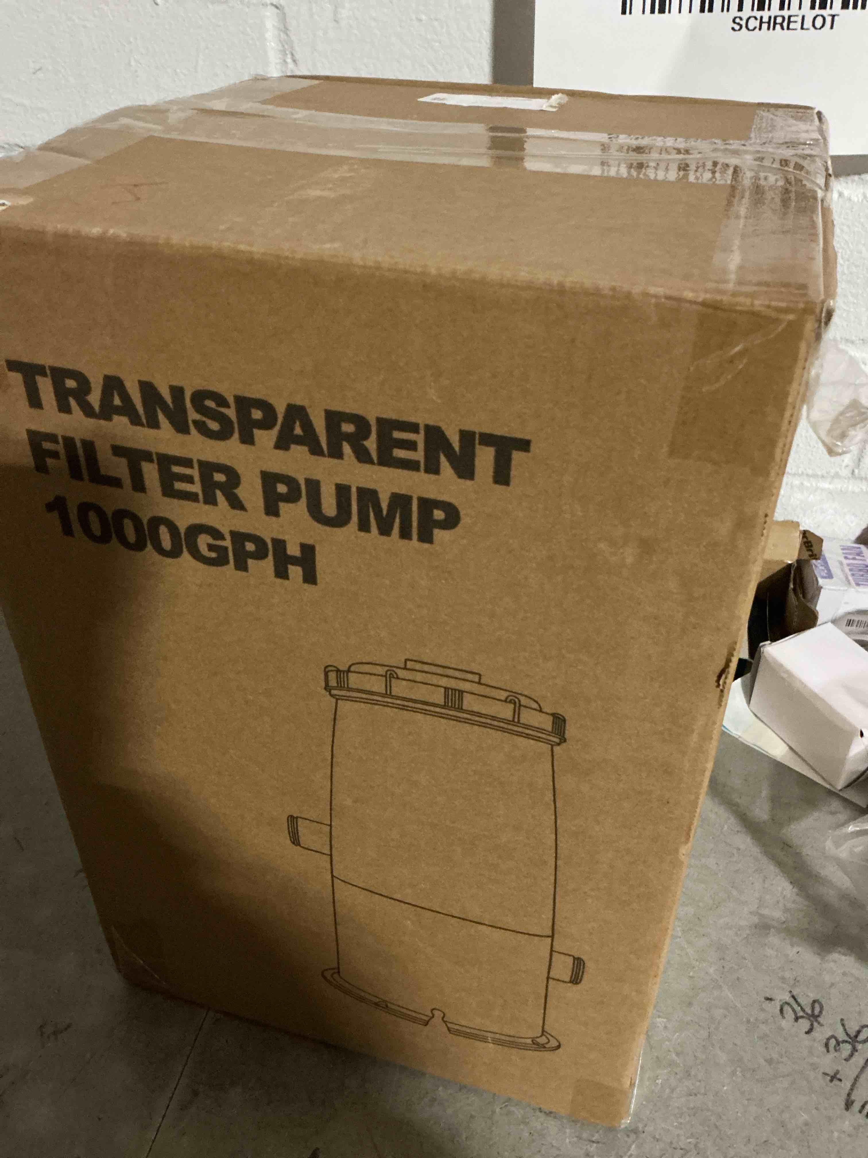 Condition photo showing As Is for (used) kimfilter transparent 1000 gph above ground pool filter pump – easy cartridge status viewing | powerful pool cartridge filter pump system | enhanced circulation & filtration for crystal-clear water deep blue