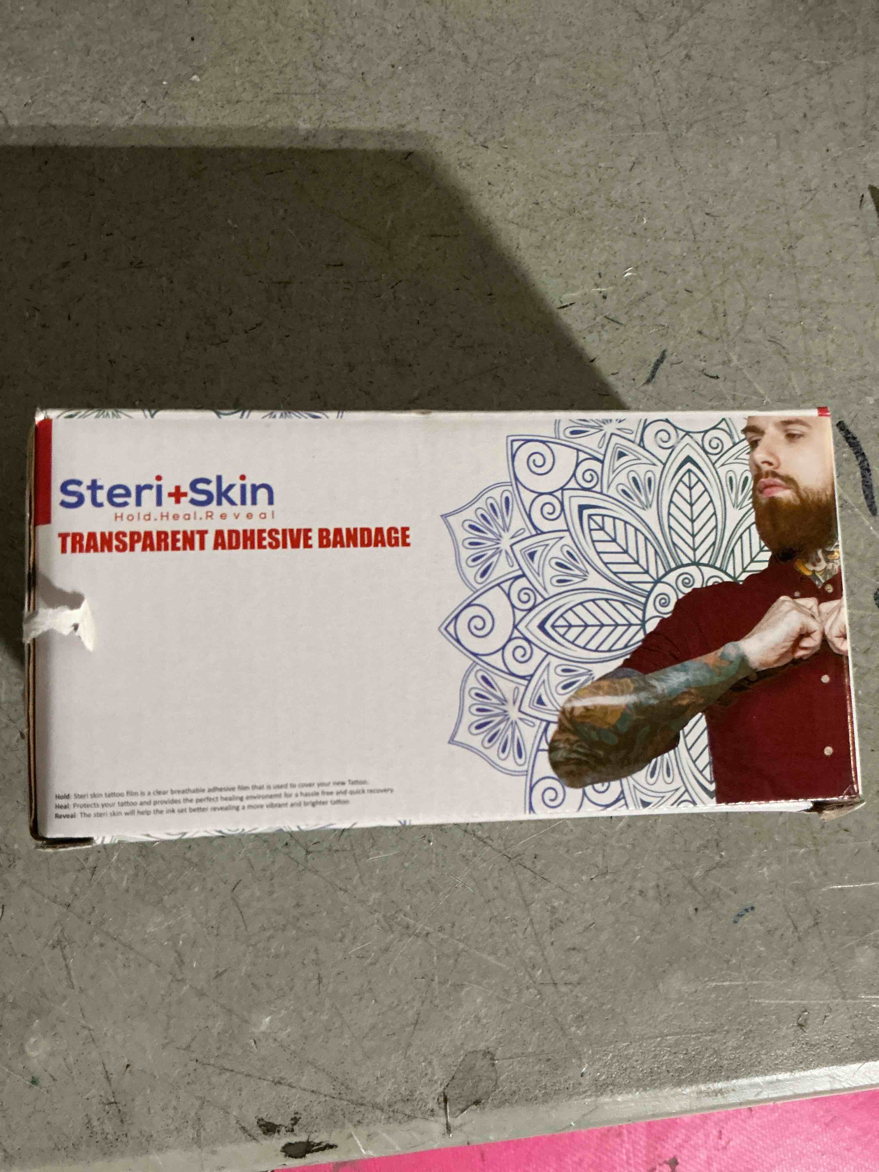 Condition photo showing New/Like New for tattoo bandage aftercare healing wrap, 6”x 40”, transparent sanitary film flexible and breathable adhesive waterproof dressing tape for second skin derm protection and recovery, scissors included… (b08gv9z5xl)