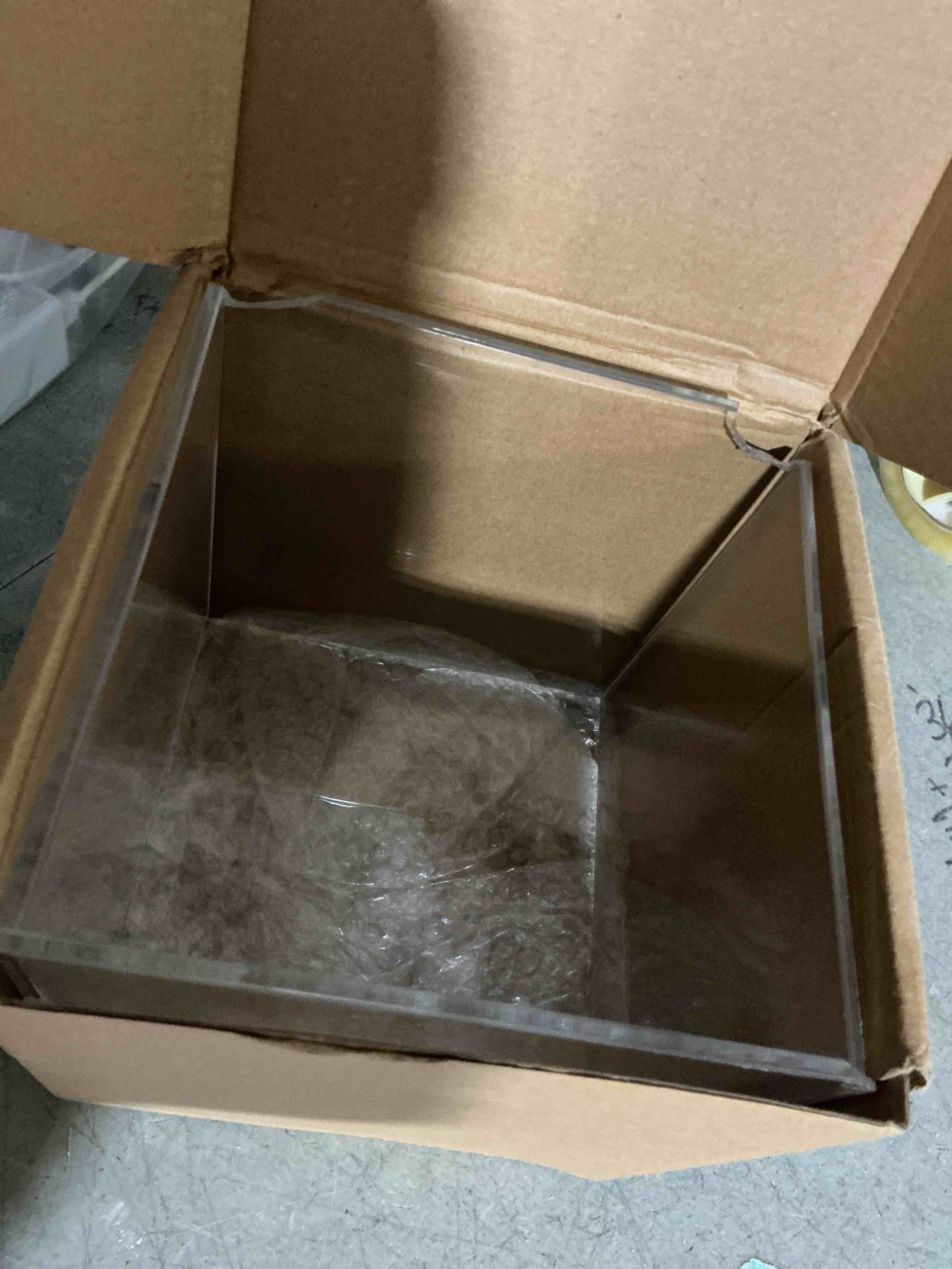 Condition photo showing As Is for kissyou acrylic box clear storage contanier with lid acrylic hinged lid box coffee pod holder birthday wedding graduation party decoration candy box transparent display case clear 5.9 x 5.9 x 5.9 inch