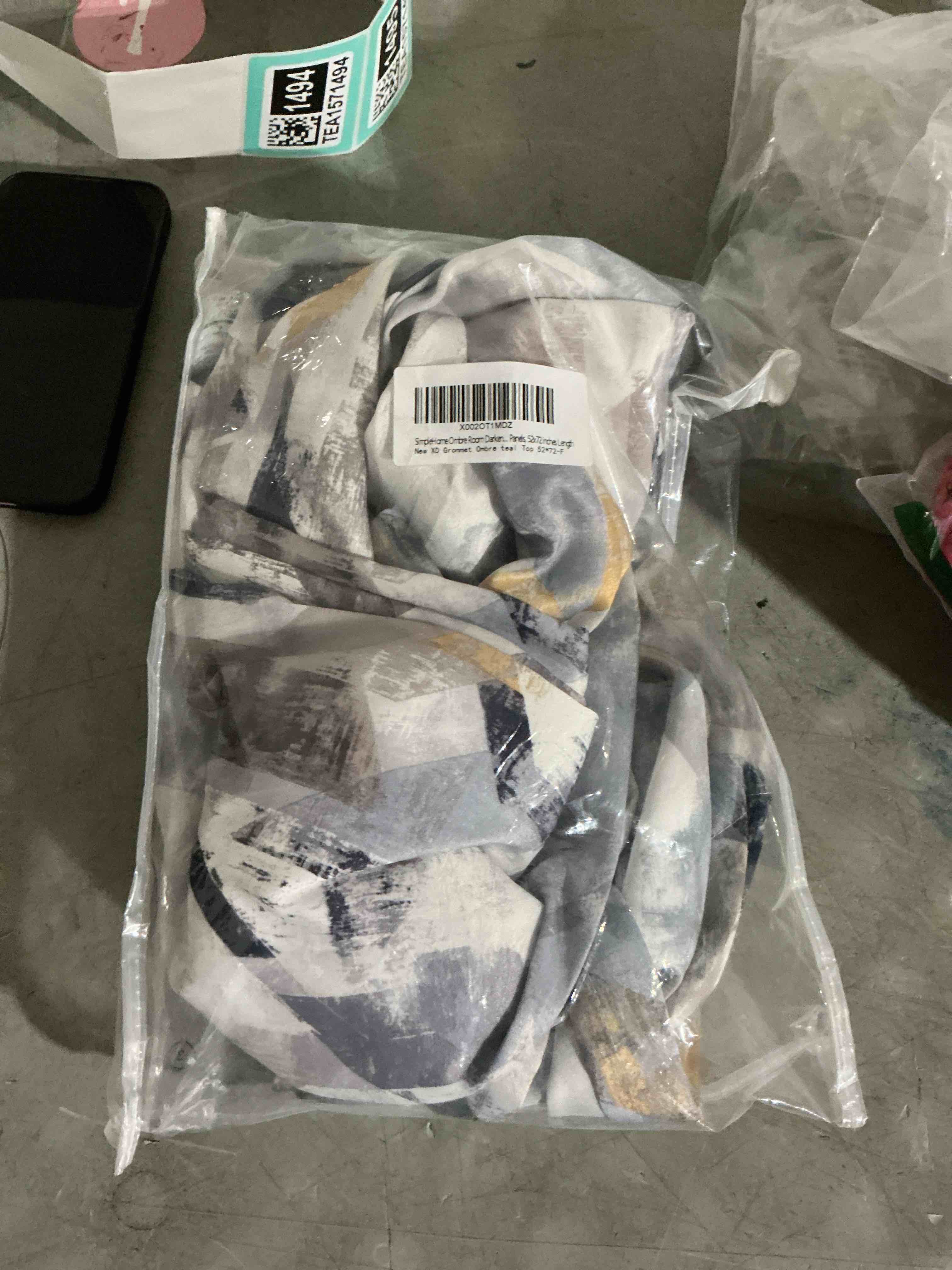 Condition photo showing Good Condition for leeva grommet drapes & curtains for office, linen textured modern solid window treatments decorative curtain panel for guest room, 2 packs, 52 x 84 in, yellow and grey c2 52"w x 84"l (pack of 2)( similar to stock)