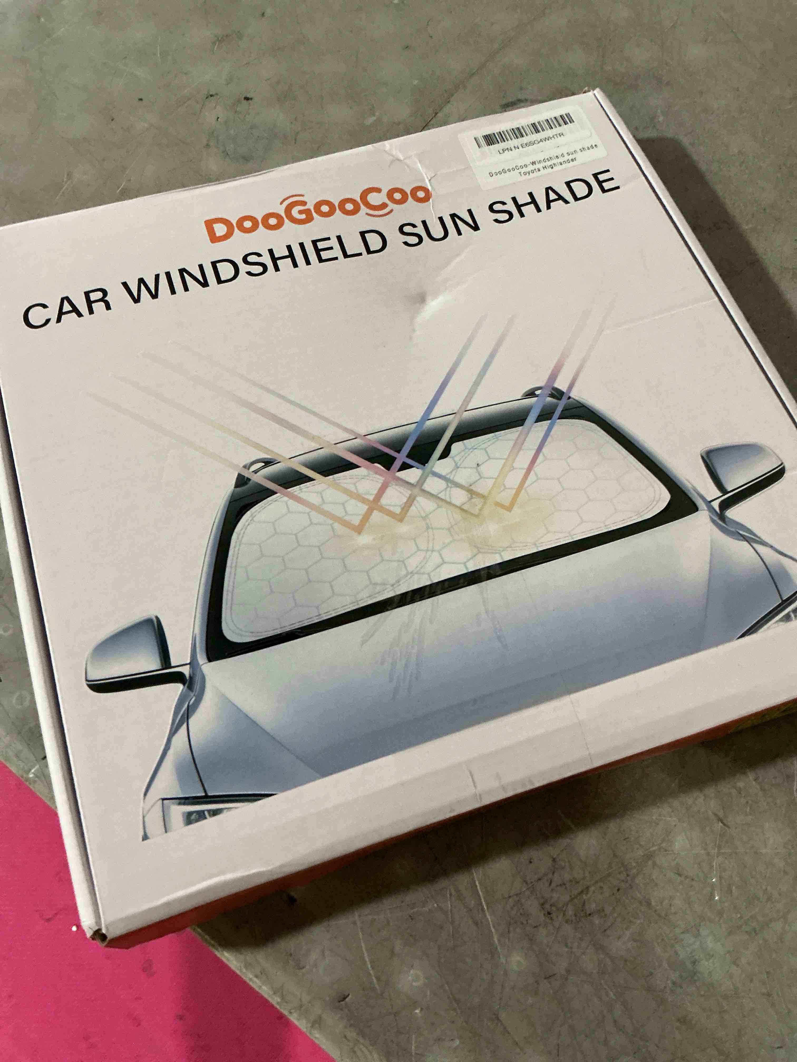 Condition photo showing Good Condition for [2026 upgraded] doogoocoo windshield sun shade for toyota highlander 2020-2025 2026 [cooling ice-crystal, 100% sun block ] windshield sun shade for highlander sun shade, custom fit for highlander. for toyota highlander 2020-2026