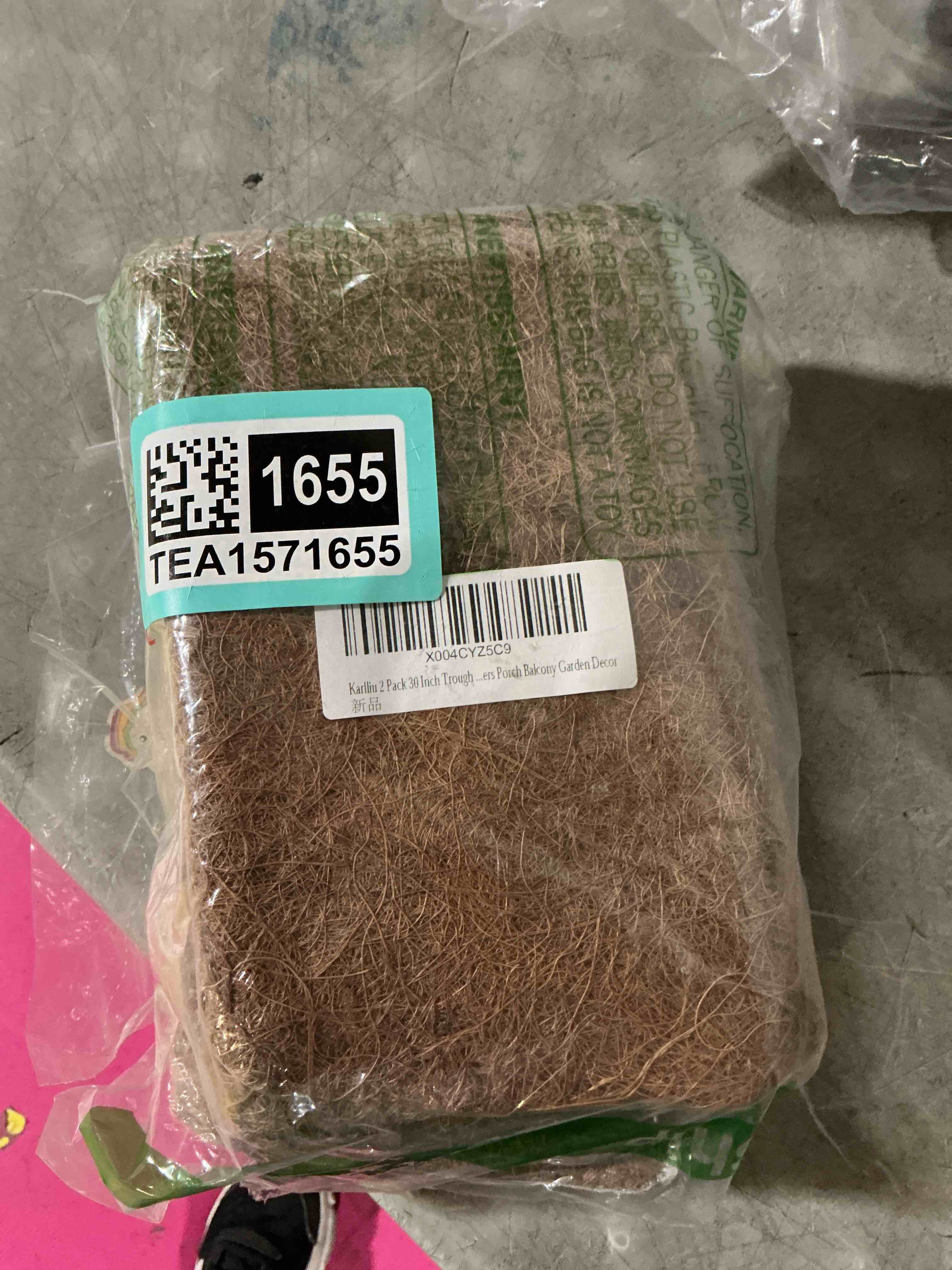 Condition photo showing New/Like New for 2 pack 30 inch trough coconut liners for window box planter natural coco fiber replacement liner for outdoor plants flowers outside coir planters porch balcony garden decor 30 inch trough 2 pack-brown
