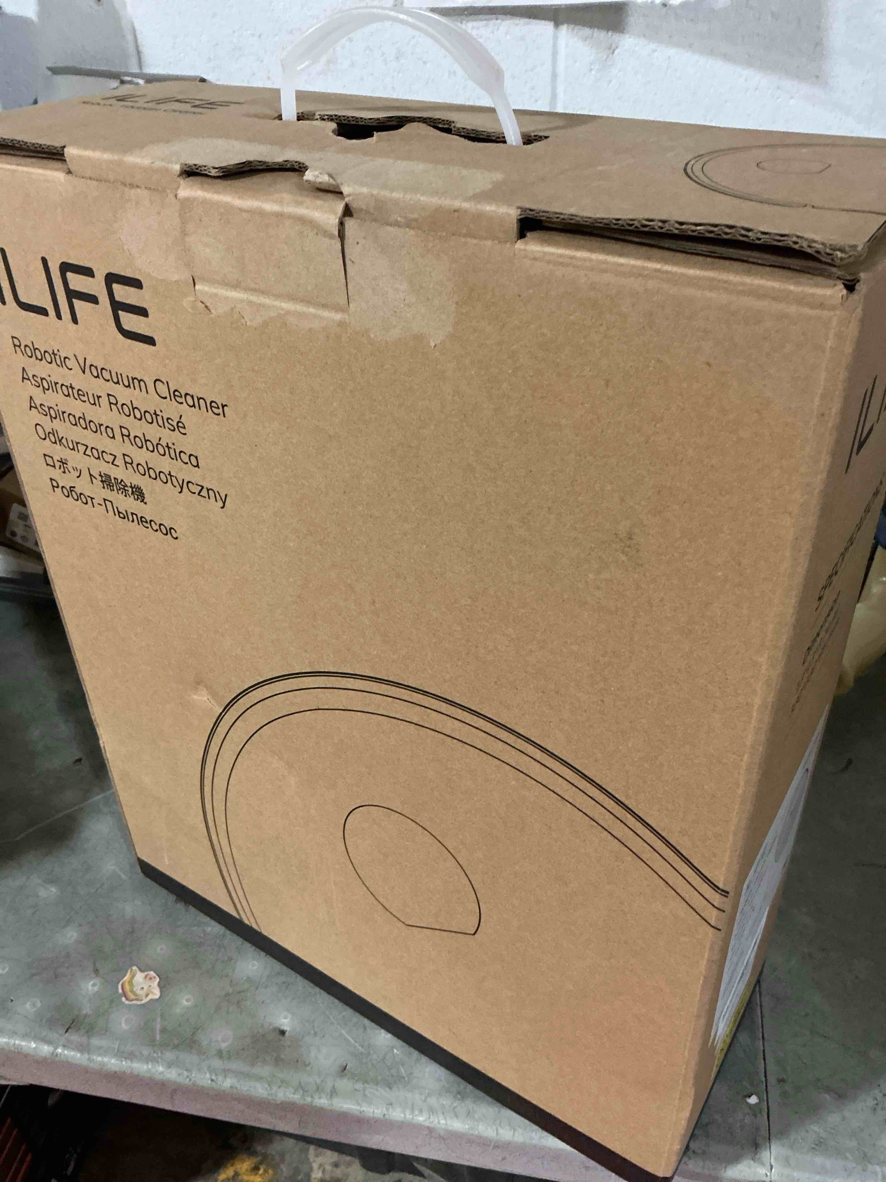 Condition photo showing As Is for (it has dust in it ) ilife a30s robot vacuum, 10000pa max suction robotic vacuum cleaner with lidar navigation, home mapping, no-go zone, 150 mins, 2.4g wifi/app/alexa/remote control, for hard floor carpet and pet hair