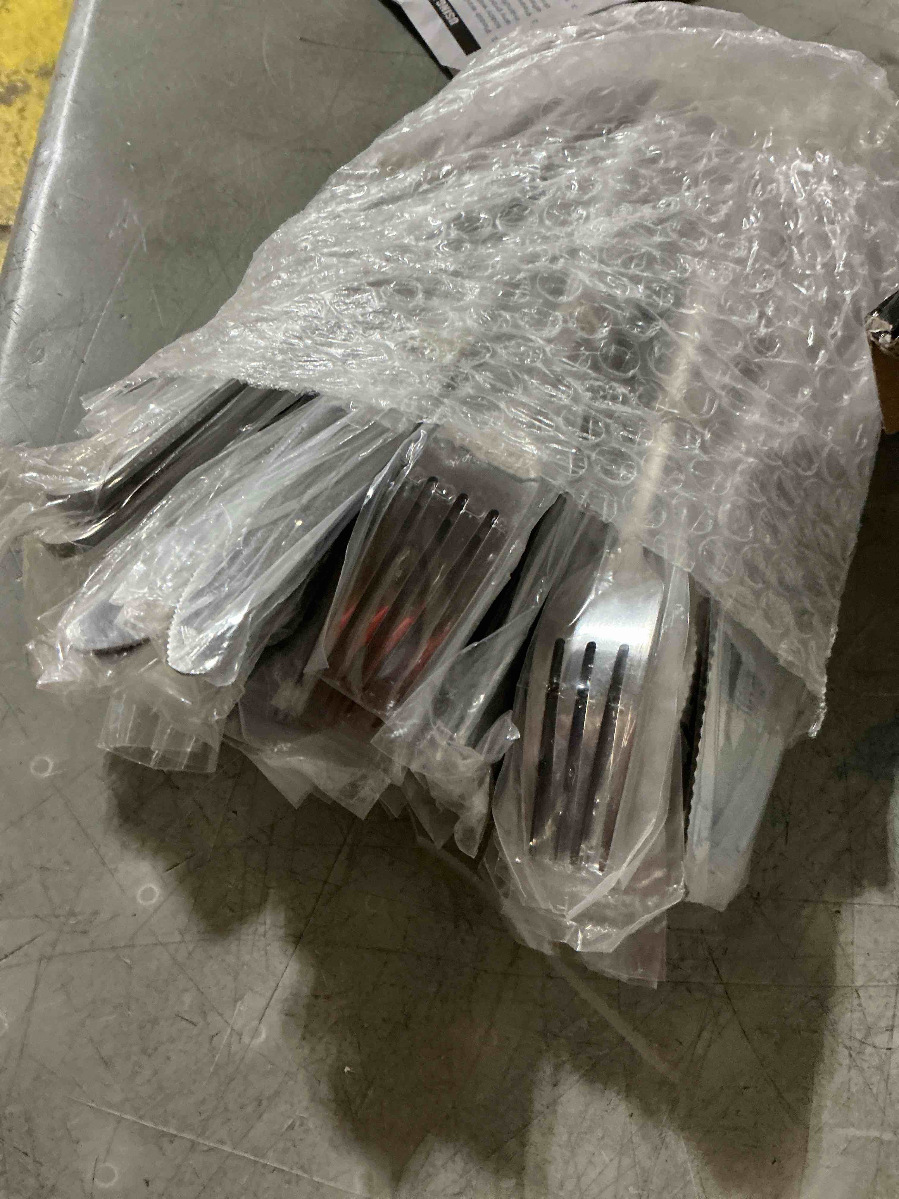 Condition photo showing New/Like New for 68 pieces silverware set with serving utensils set, cekee stainless steel flatware set for 12, heavy duty cutlery set, kitchen utensil sets for home restaurant, mirror finish, dishwasher safe