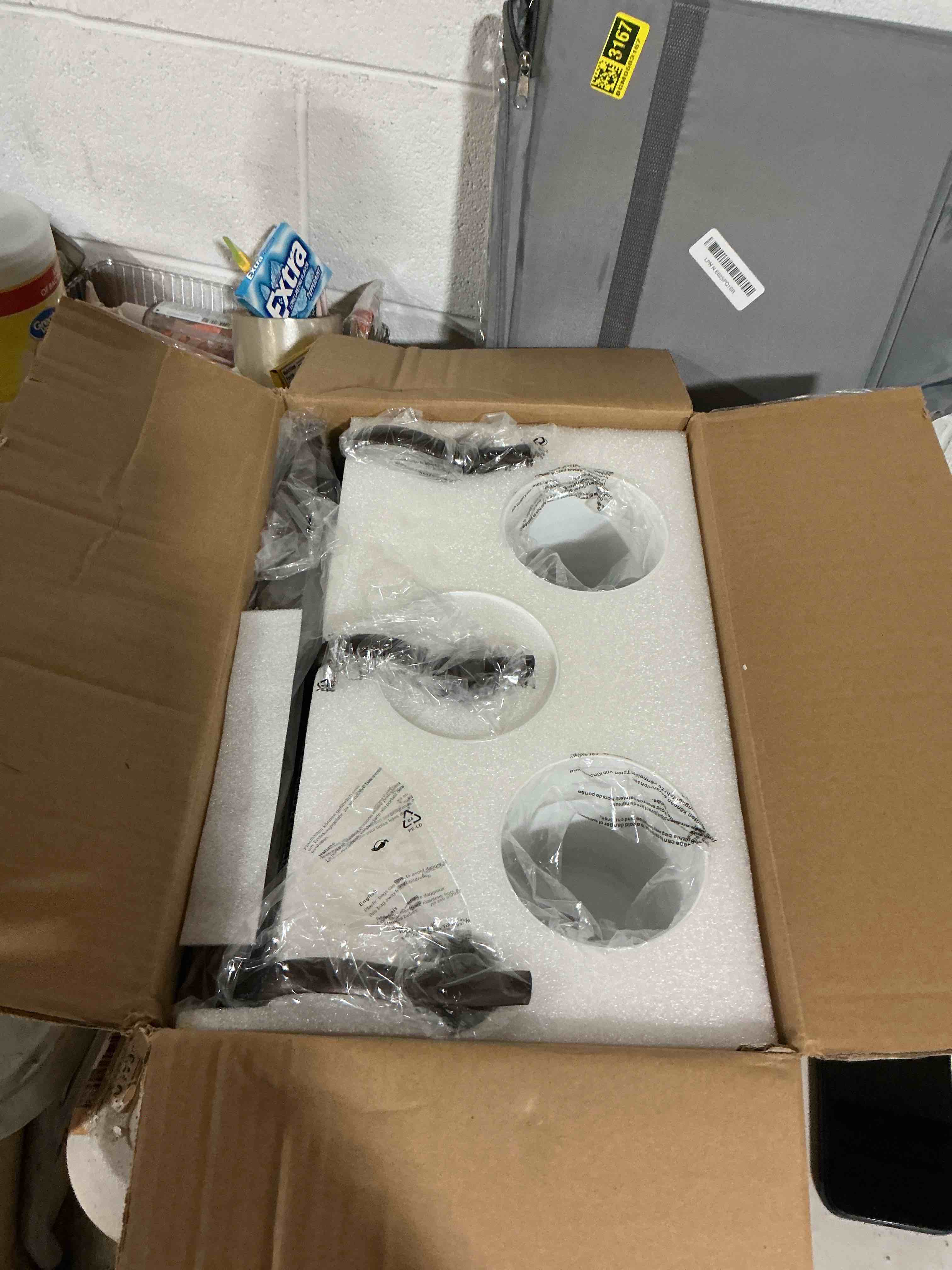 Condition photo showing Good Condition for 3-light bathroom vanity light,white frosted glass,oil rubbed bronze | 19.6 inch over mirror wall light,e26 sockets,for bathroom mirror,powder room,dressing area