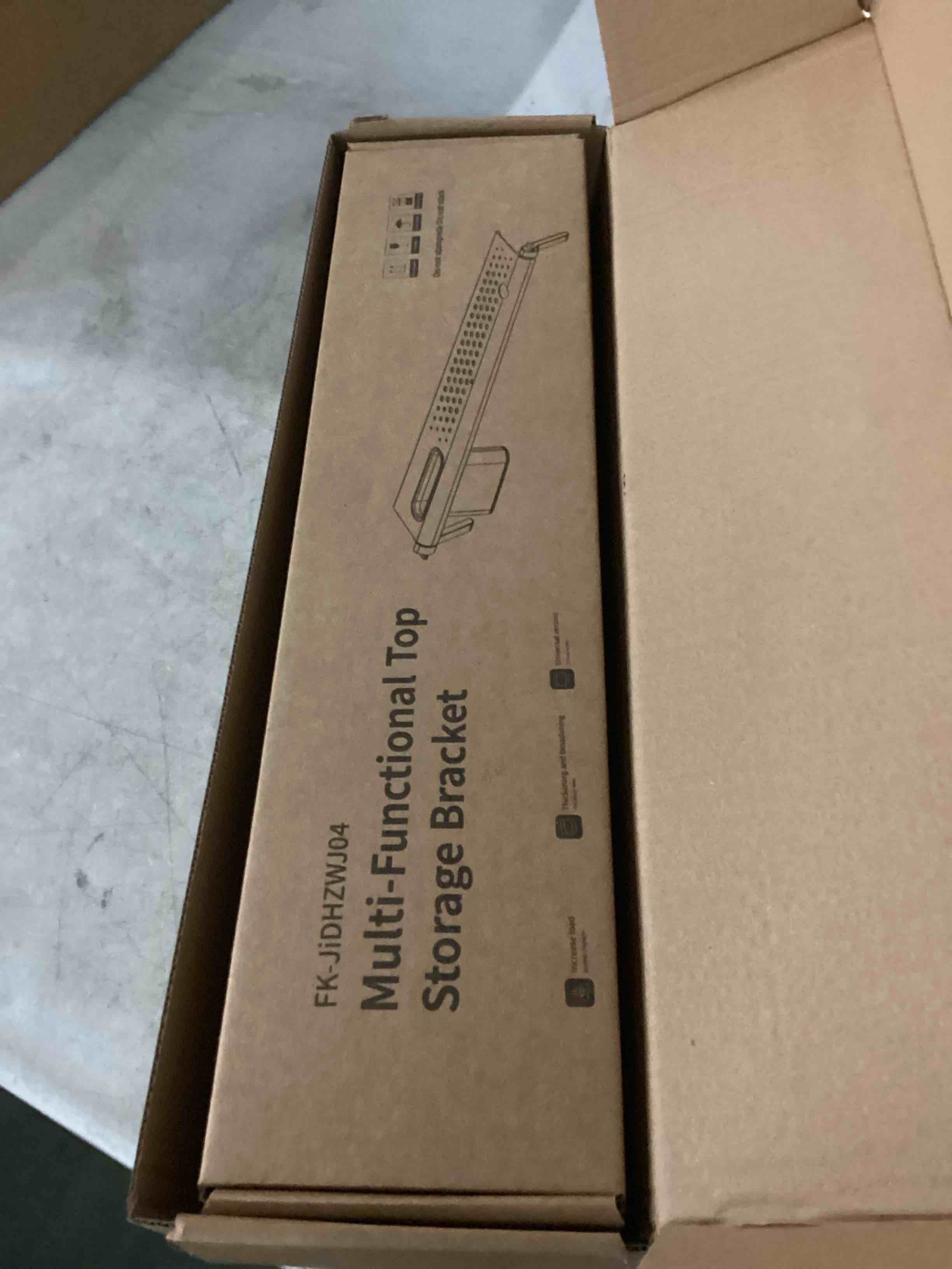 Condition photo showing New/Like New for steel tv top shelf, 2 pieces floating tv shelf with storage boxes,cable box above screen for apple tv,sound bar,speaker,router,switch,remote control,dvd,15.7inch *2