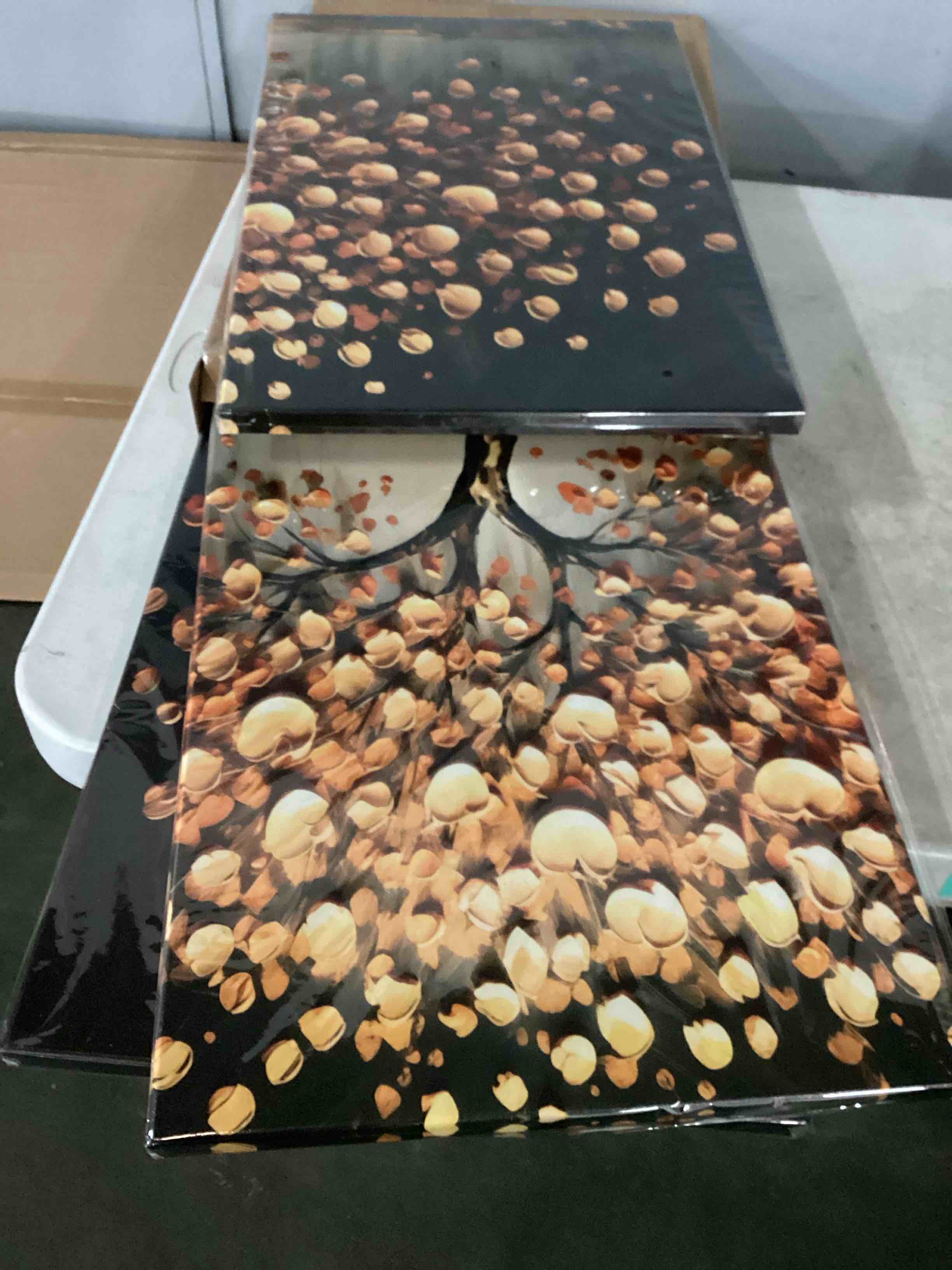 Condition photo showing New/Like New for gold wall art for living room tree of life canvas wall art bedroom large office wall decor 16 x 24 inch x 3 pieces 24l" x 16w" x 3pcs gold