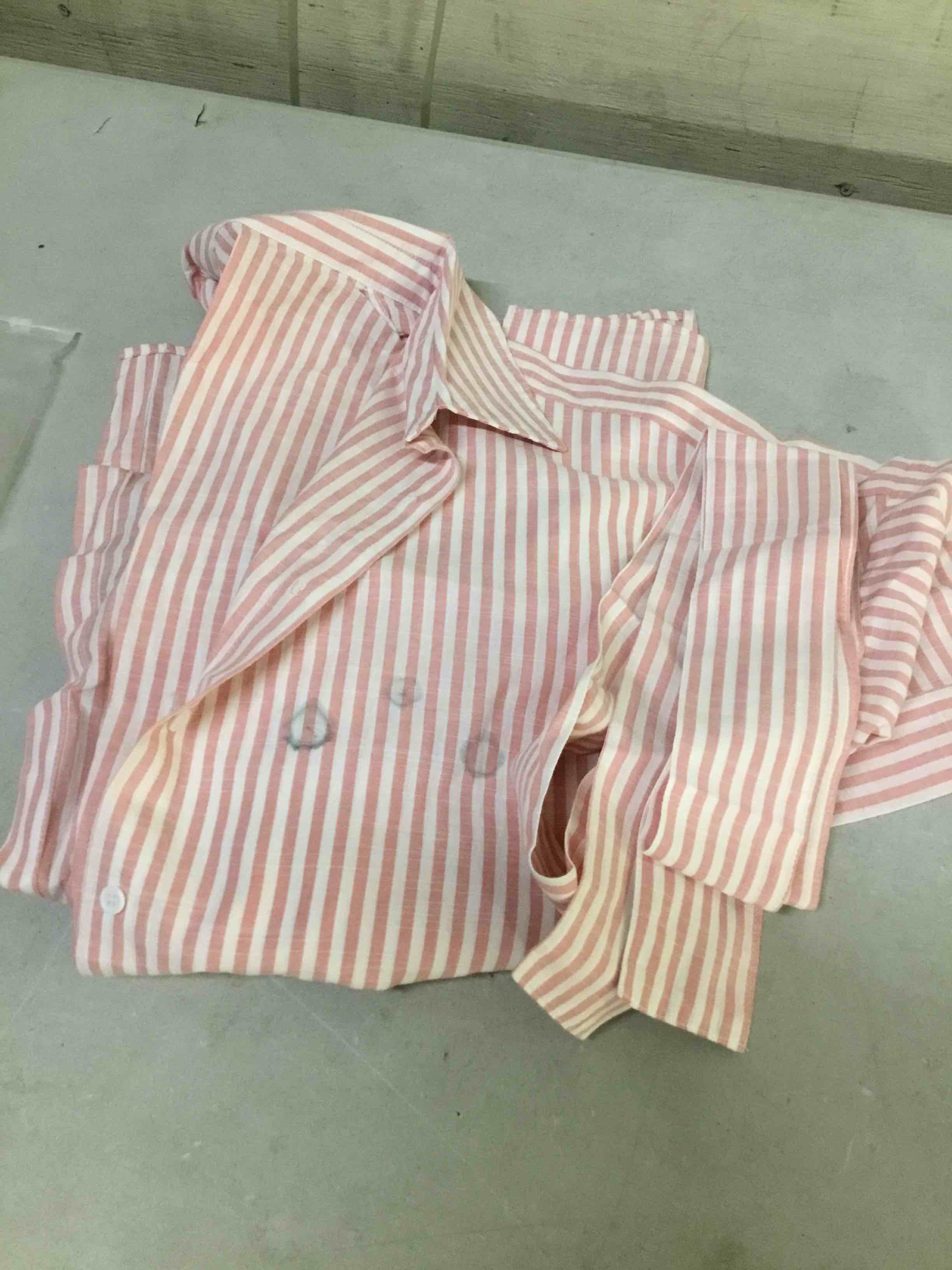 Condition photo showing As Is for utcoco womens 2026 shirt dress casual lapel 3/4 sleeve button down split belted vacation maxi dress small pink striped