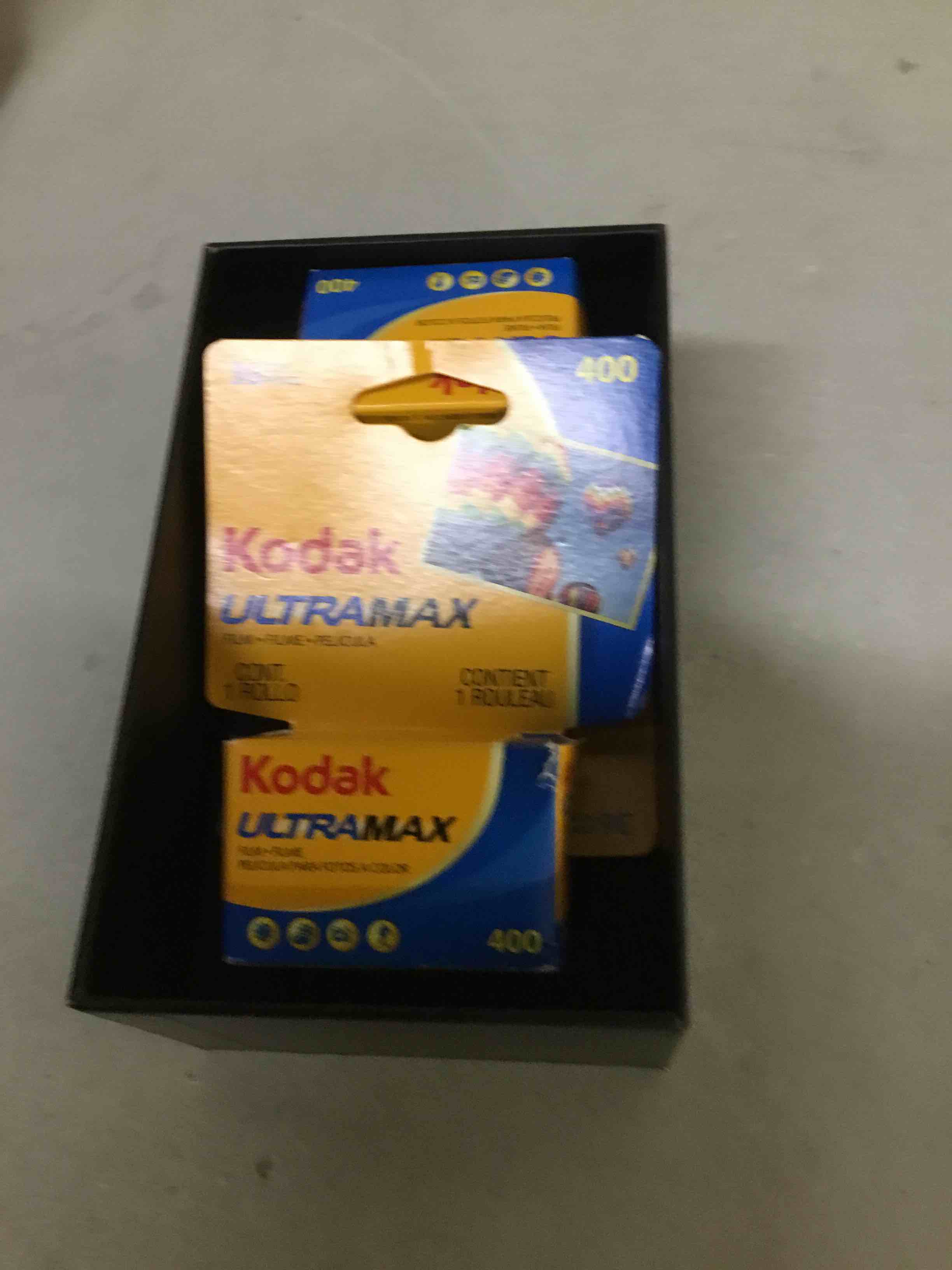 Condition photo showing As Is for ( incomplete film only ) kodak snapic a1 35mm film camera 35mm, reusable, 2-zone focus, lightweight, compact (rhino grey) bundle with kodak ultramax 400/24exp 35mm roll film rhino grey bundle with 24exp film