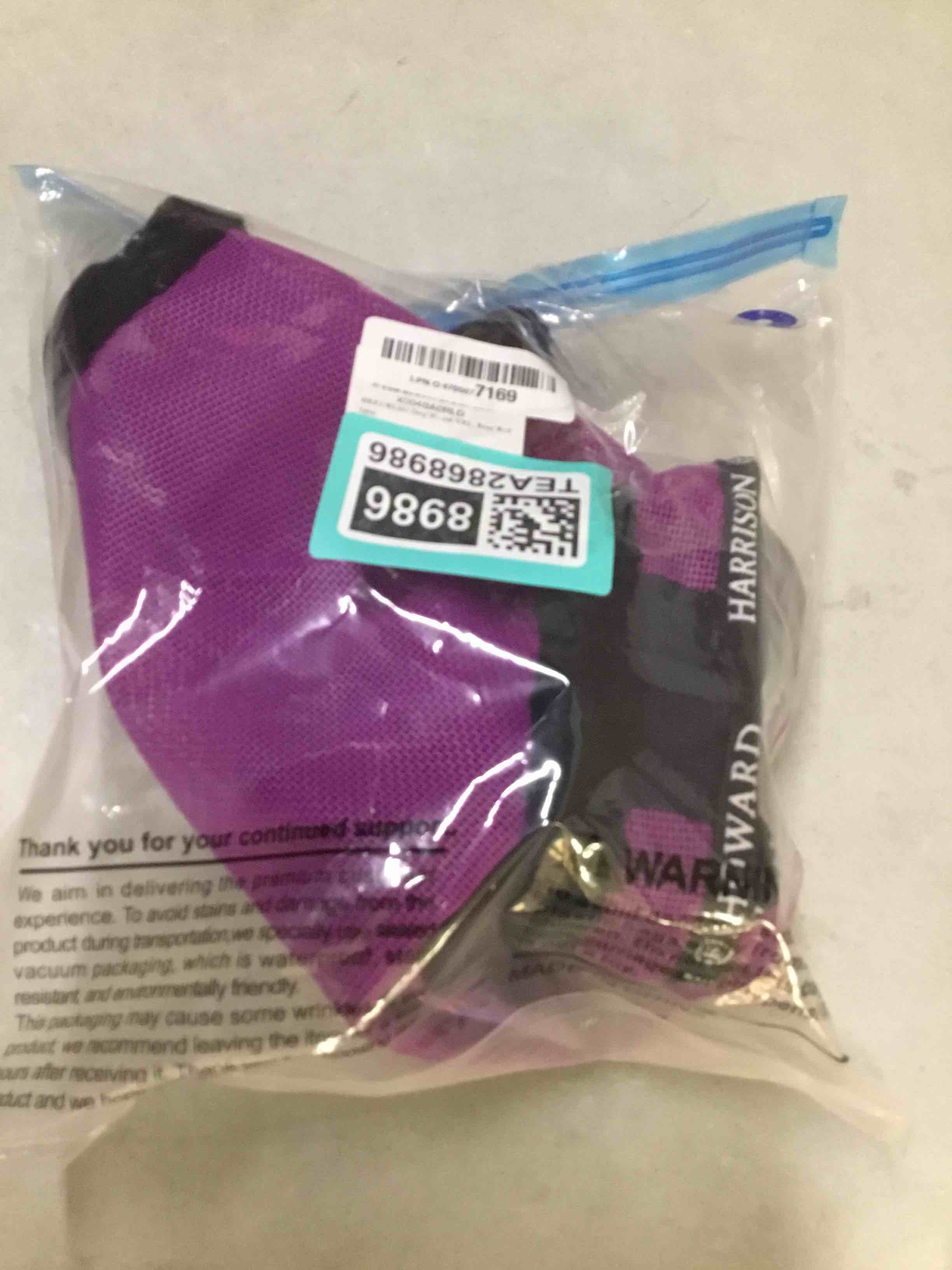 Condition photo showing As Is for harrison howard all round mesh horse fly mask uv protective with fleece padded edging purple m