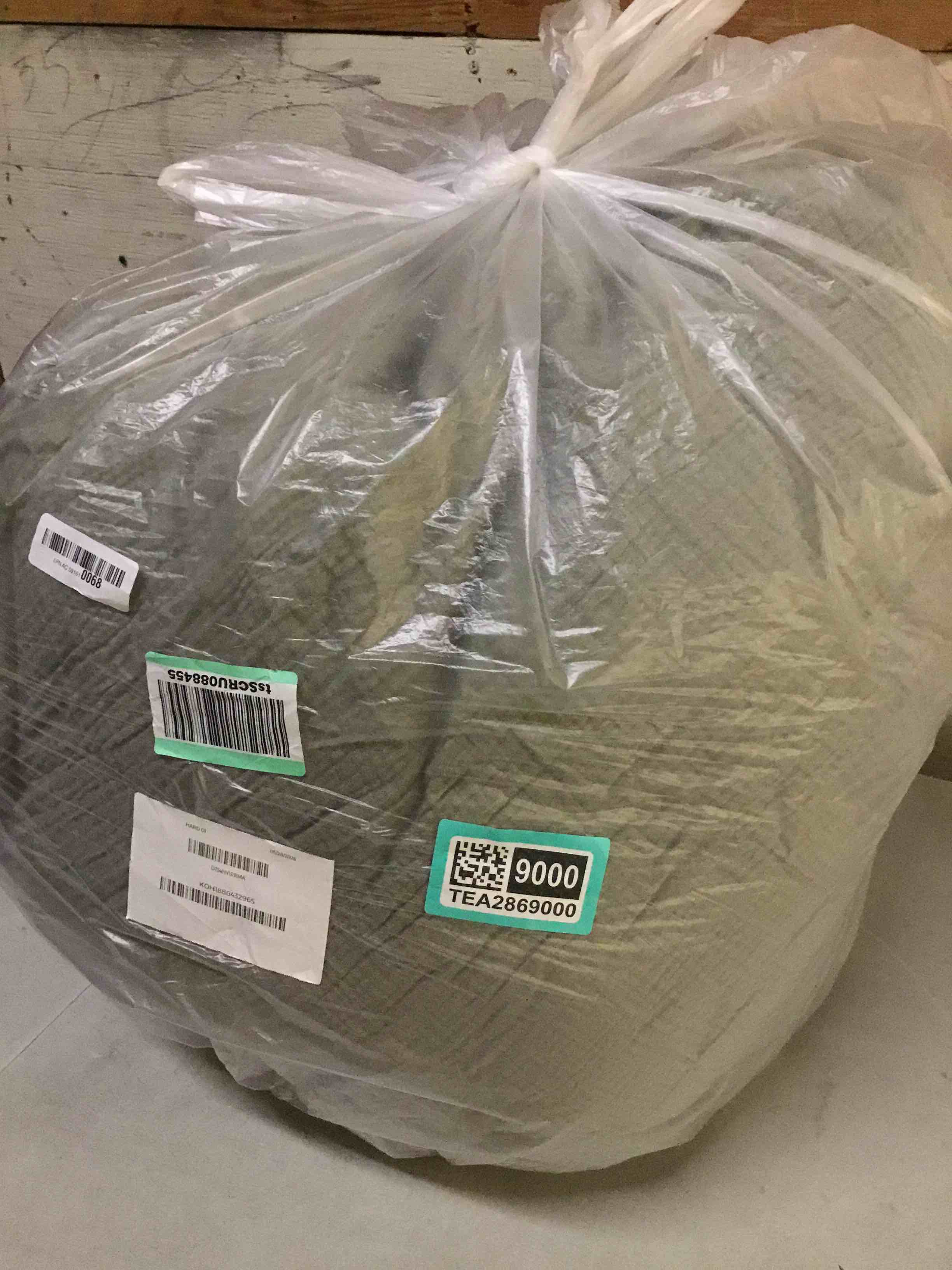 Condition photo showing As Is for ( incomplete comforter only ) phf cotton muslin comforter set - 100% cotton cover, ultra soft & breathable, 3pcs lightweight all-season bedding with polyester fill, 1 comforter 90"x90" & 2 pillow shams 20"x26", dusty sage