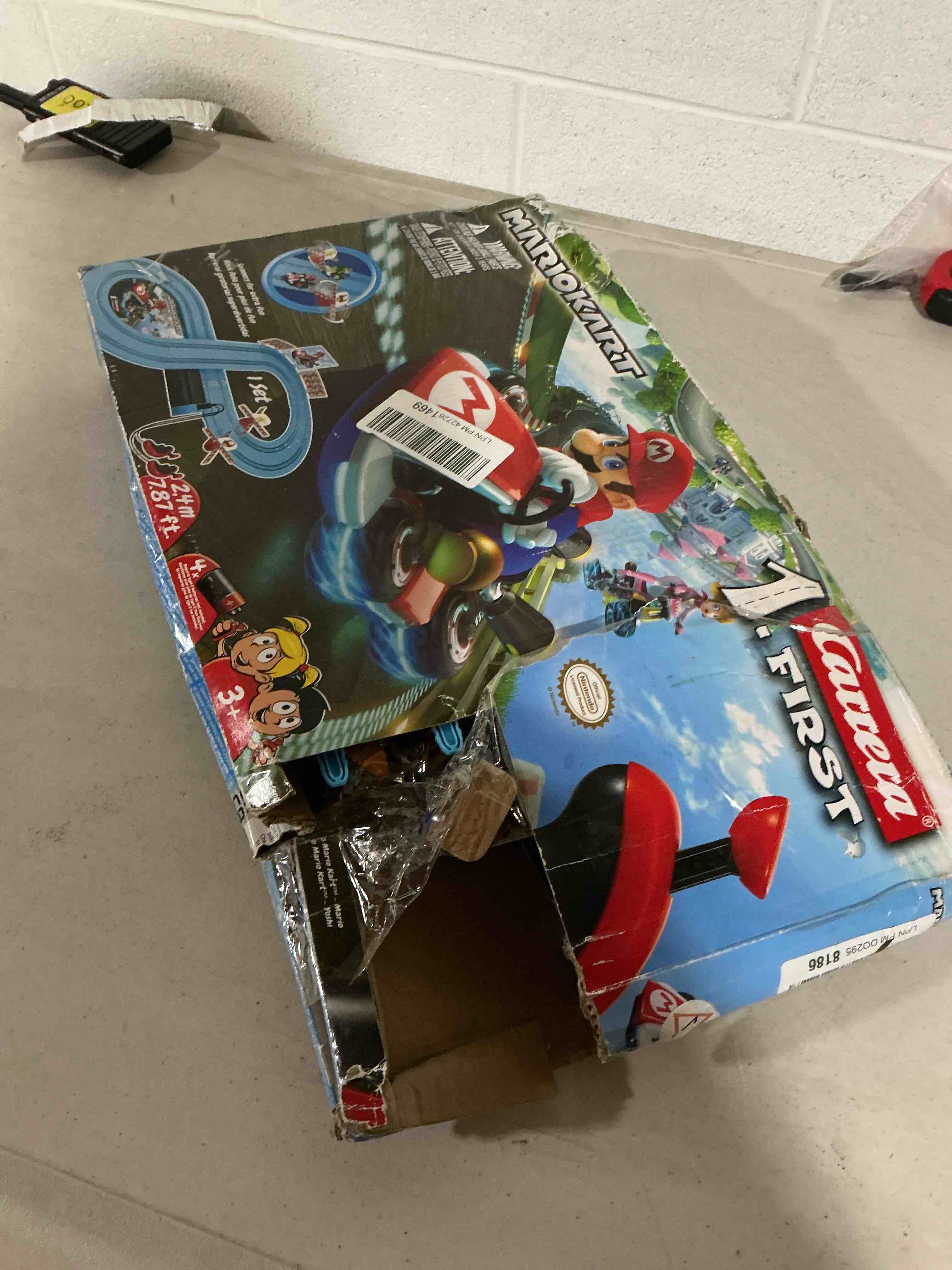 Condition photo showing As Is for mario kart first w/spinners, multi, model number: 20063026