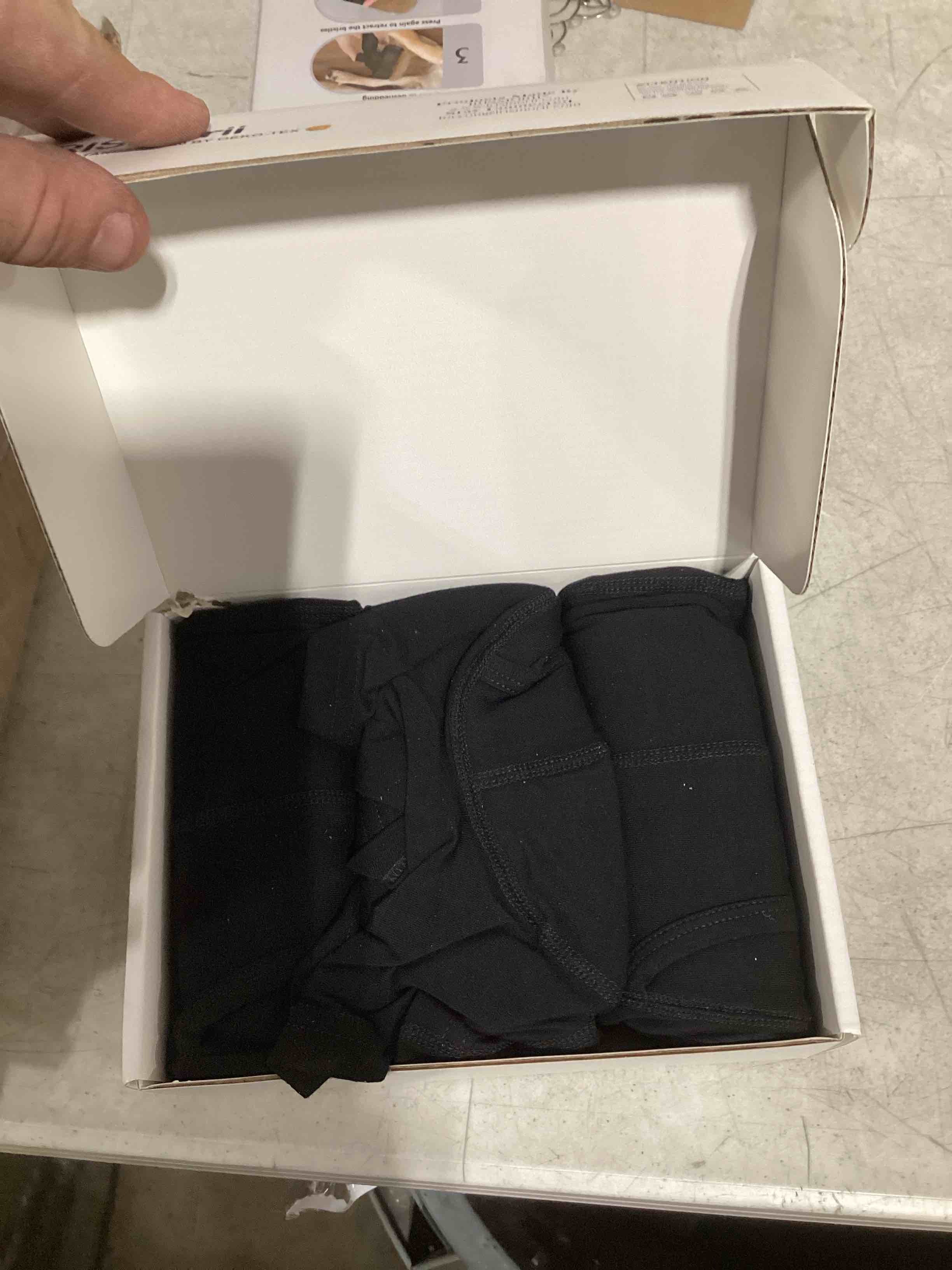 Condition photo showing As Is for womens washable incontinence underwear bladder leak proof odor control briefs 56 ml absorbency panties 3 pack (3 black, m)