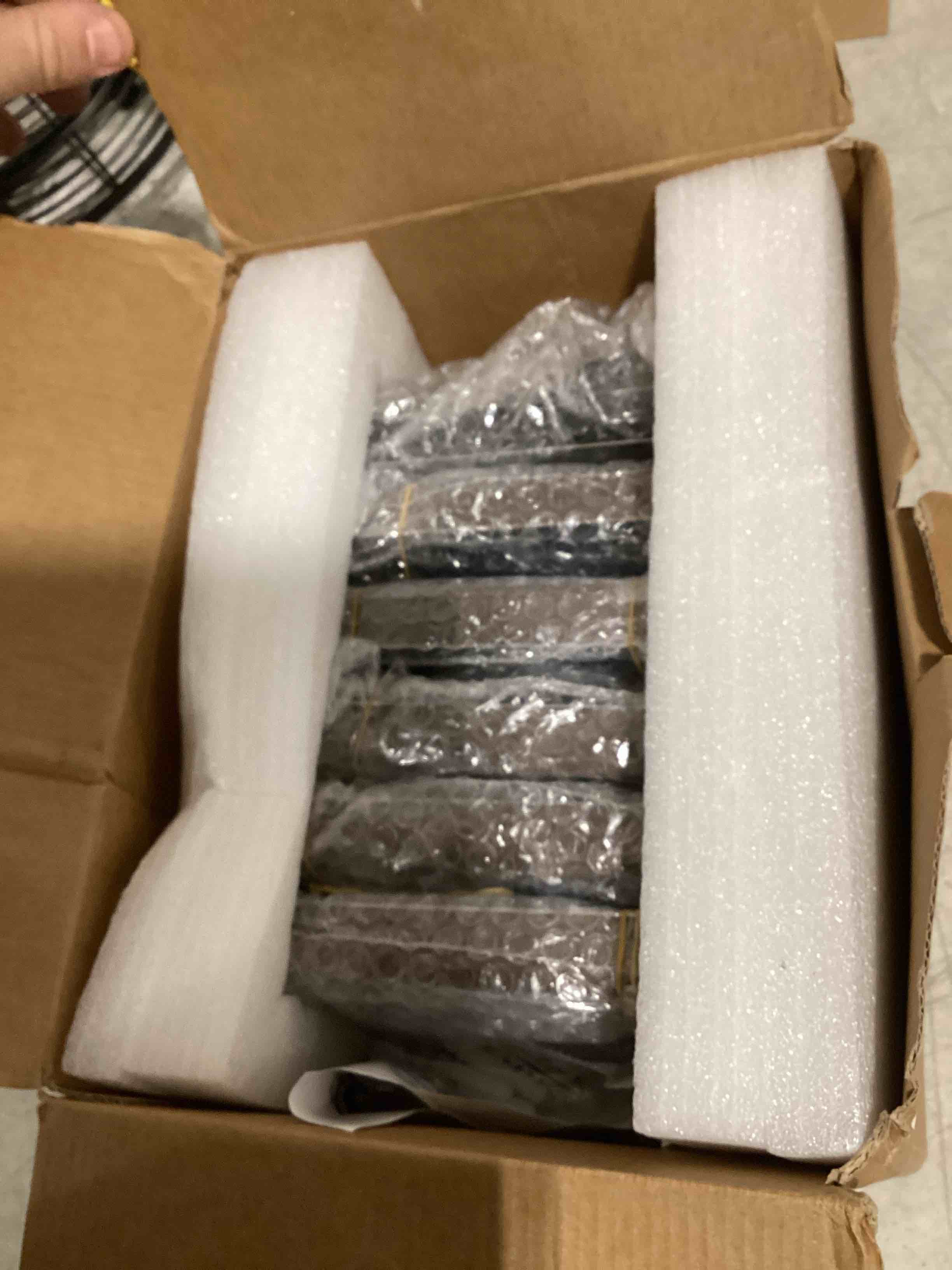 Condition photo showing As Is for volisun 7 inch retaining wall lights, ip67 waterproof hardscape lighting, cuttable low voltage lighting, 12v paver lights, 2.8w outdoor step landscape lights, 2700k soft white (12 pack) soft white (2700k) 12 pack