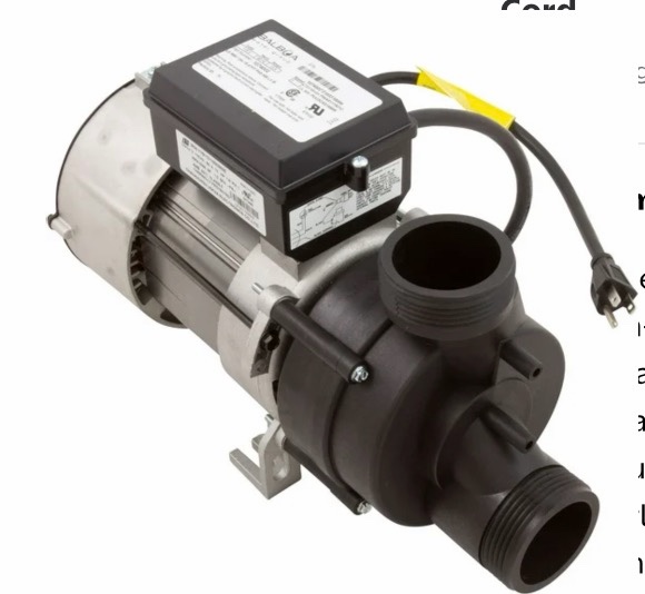 Balboa Water Group Vico WOW Pump, 60 Hz 7..5 A 115v, 1.4 HPR w/Air Switch & Cord