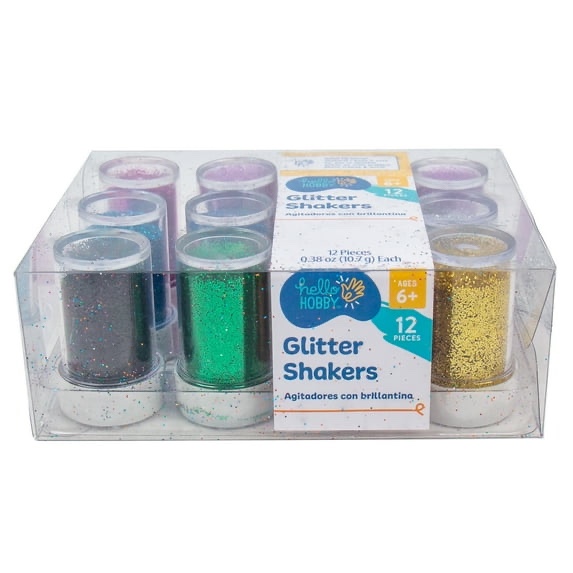 Hello Hobby Glitter Shaker 12 Pack (Case of 4)