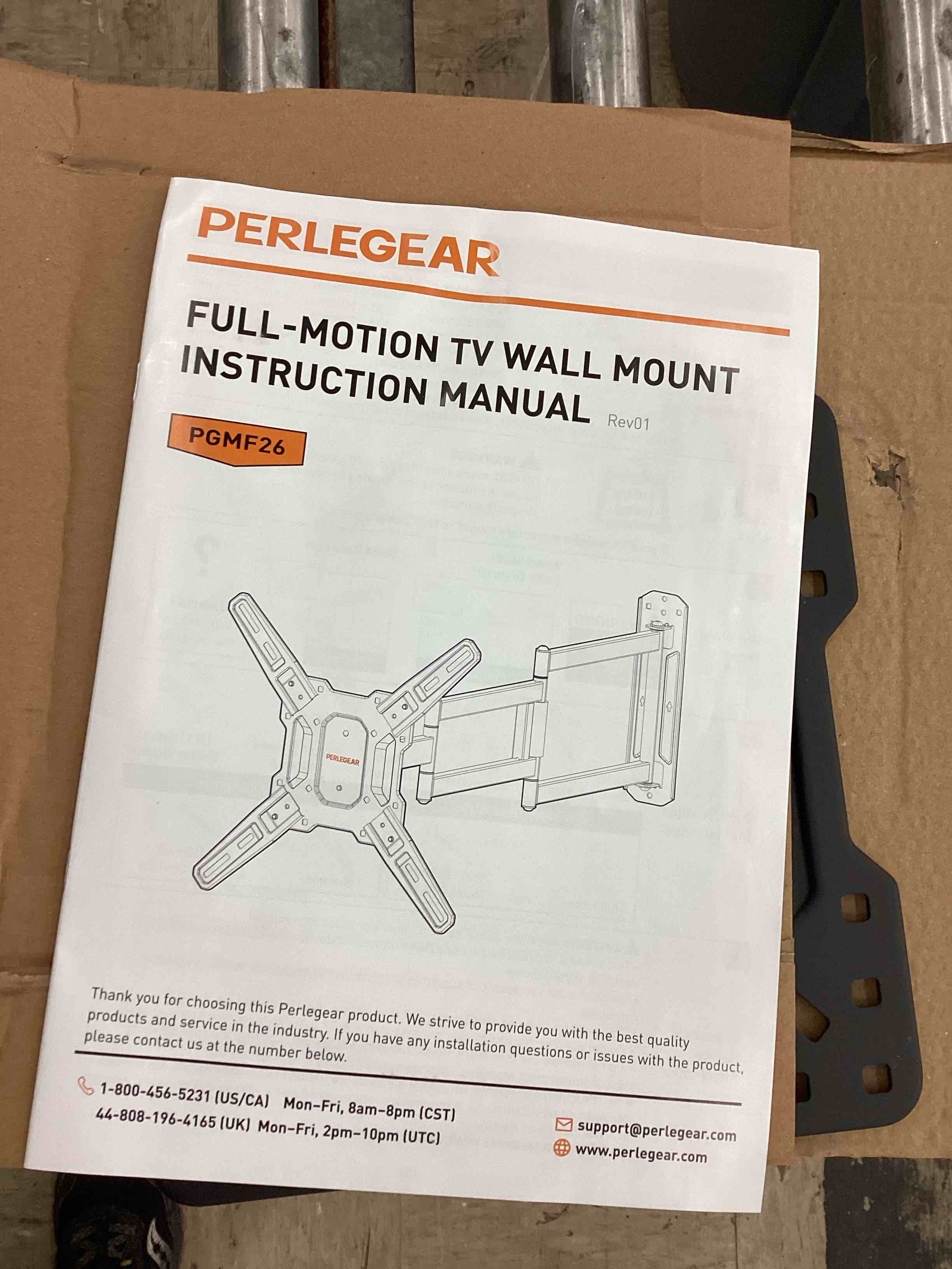 Perlegear Long Arm TV Wall Mount for 32-65? TVs, 37.4” Long Extension Corner TV Mount, Max VESA 400x400mm, Articulating Arms Full Motion Wall Mount Bracket with Swivel and Tilt, Holds up to 110 lbs