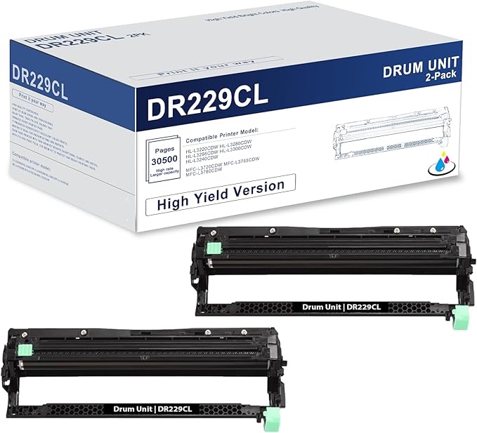 DR229CL Drum Unit Compatible Replacement for Brother DR 229 DR-229CL DR229CL Drum Unit to Use with H