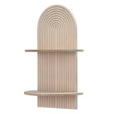 American Art Decor Lunar Ledges Wall Shelf Brown