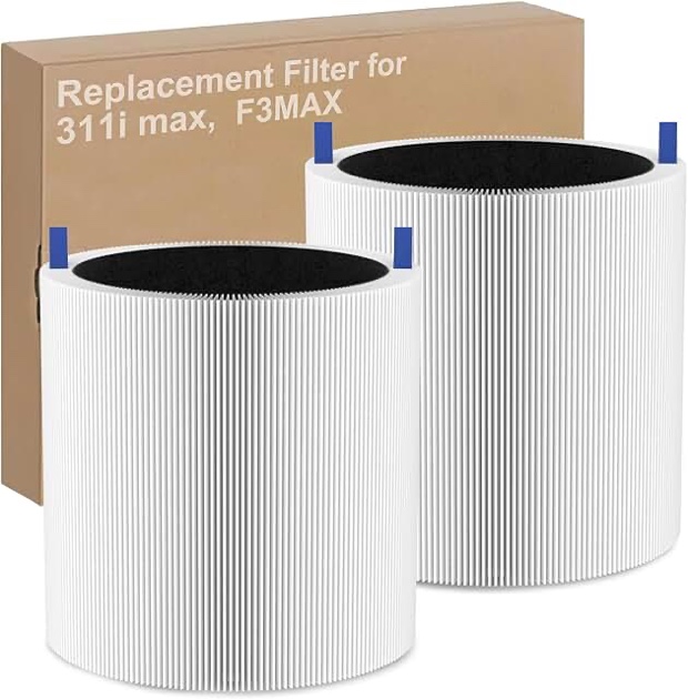 2 Pack 311i Max Replacement Filter, Compatible with Blue Pure 311i Max Air Purifier,True HEPA H13 Fi