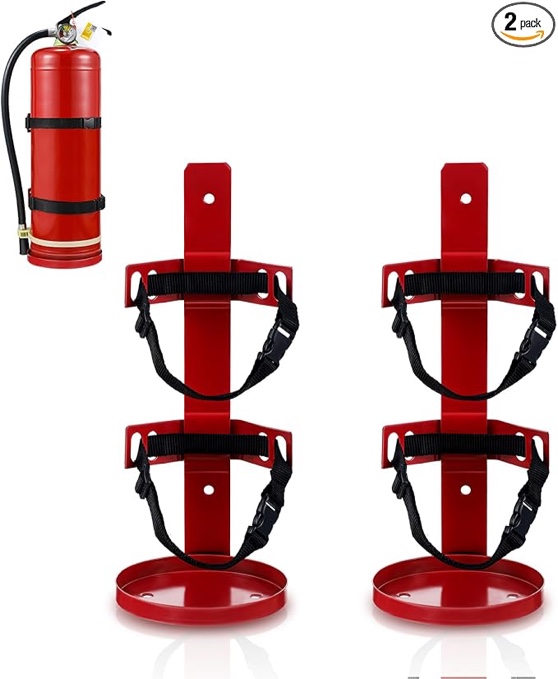 Fire Extinguisher Metal Bracket, Heavy Duty,Compatible with 5-Pound Fire Extinguishers (5LB 4PCS)