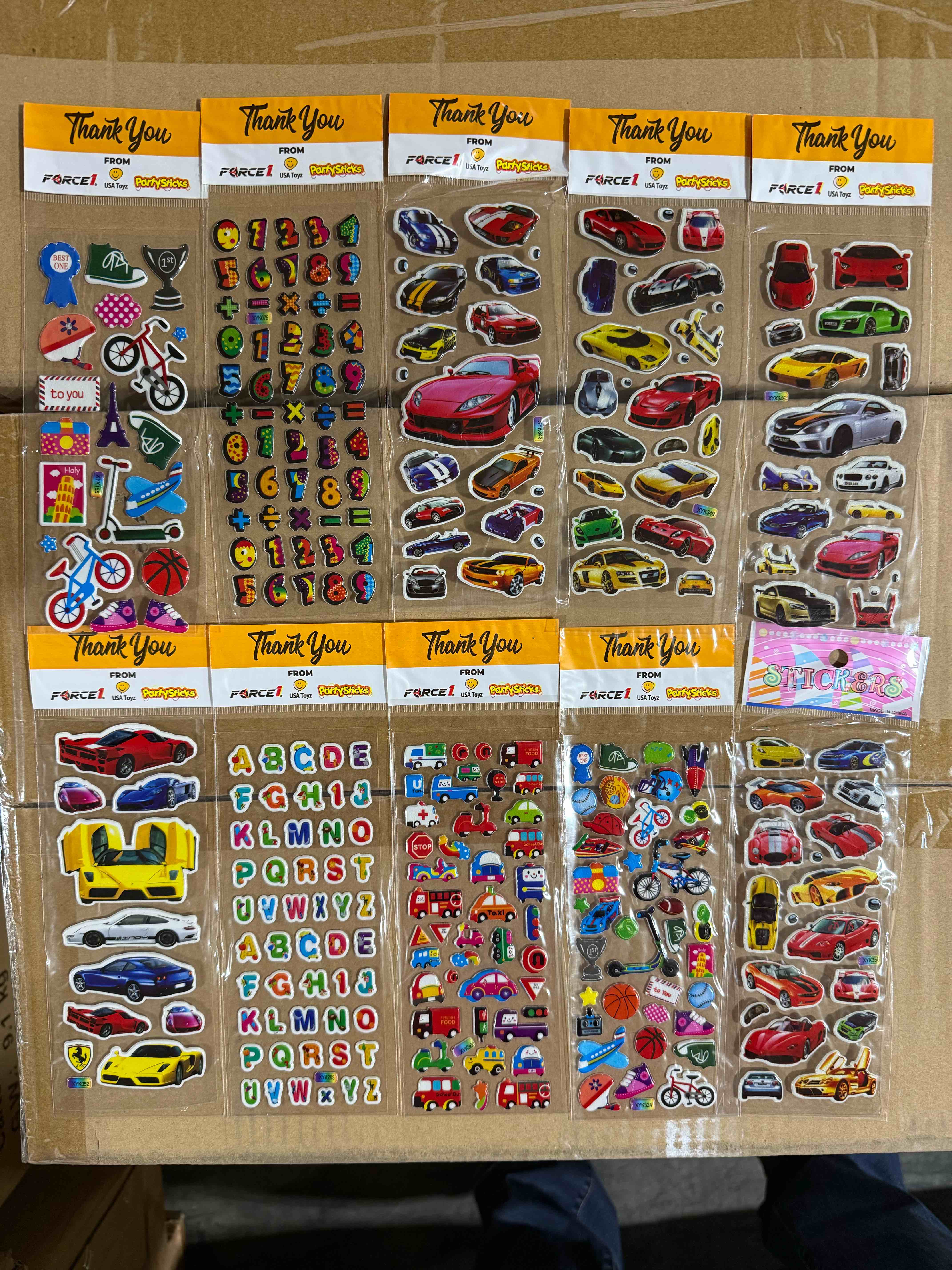 lot of 10 packs of stickers