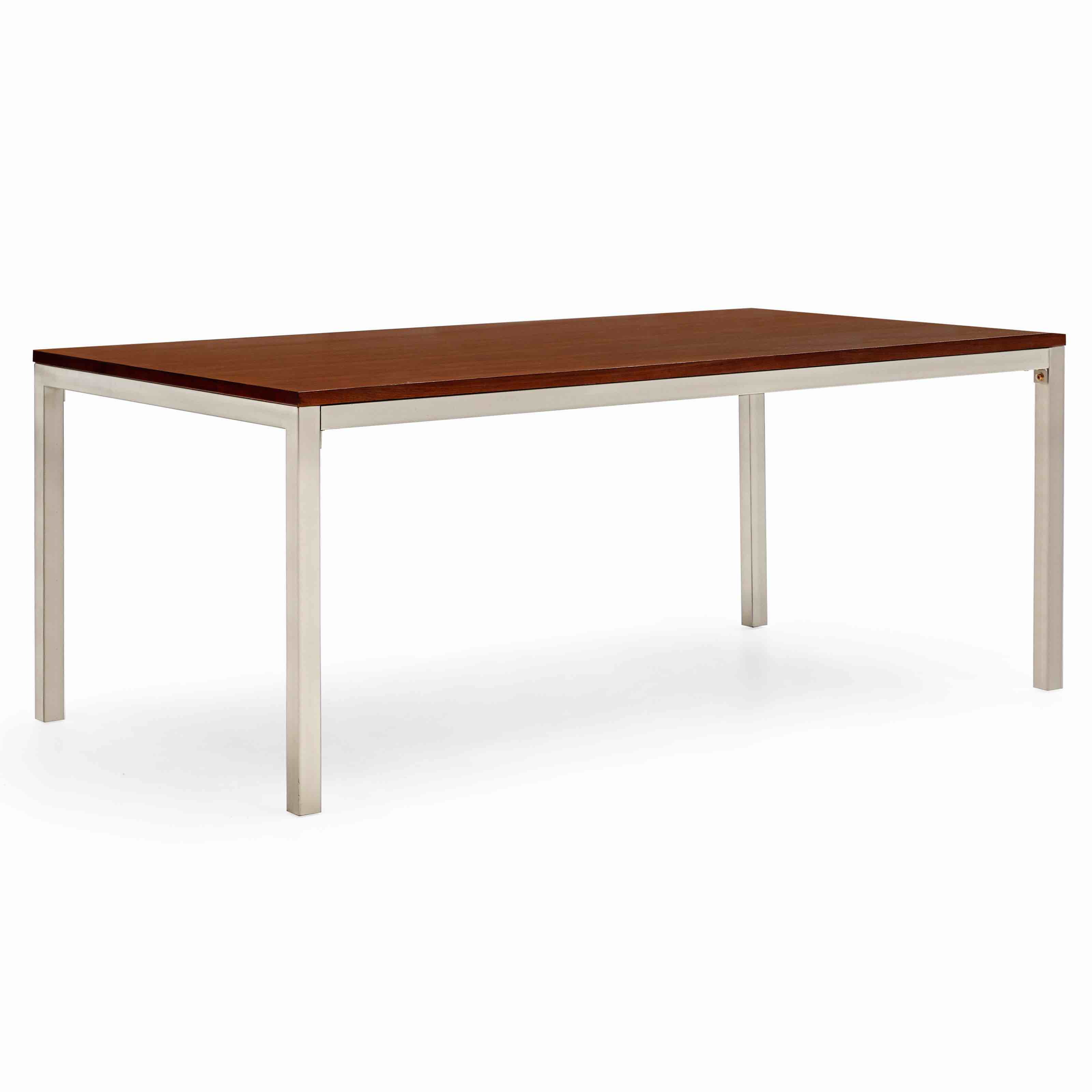 Belham Living Abbott Parsons Dining Table - Walnut / Brushed Nickel