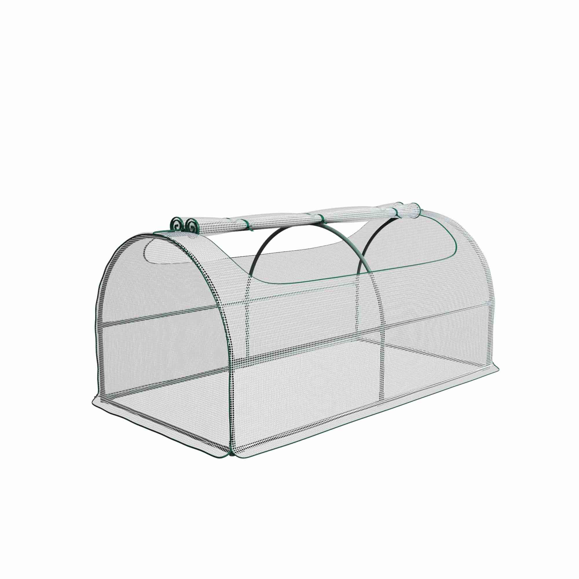 Land Guard Oval Greenhouse for Galvanized Raised Garden Bed CN0263-ZP-240-30-T