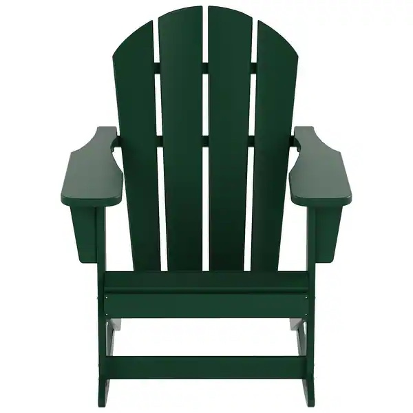 Polytrends Laguna Hdpe All Weather Outdoor Patio Rocking Chair Dark Green