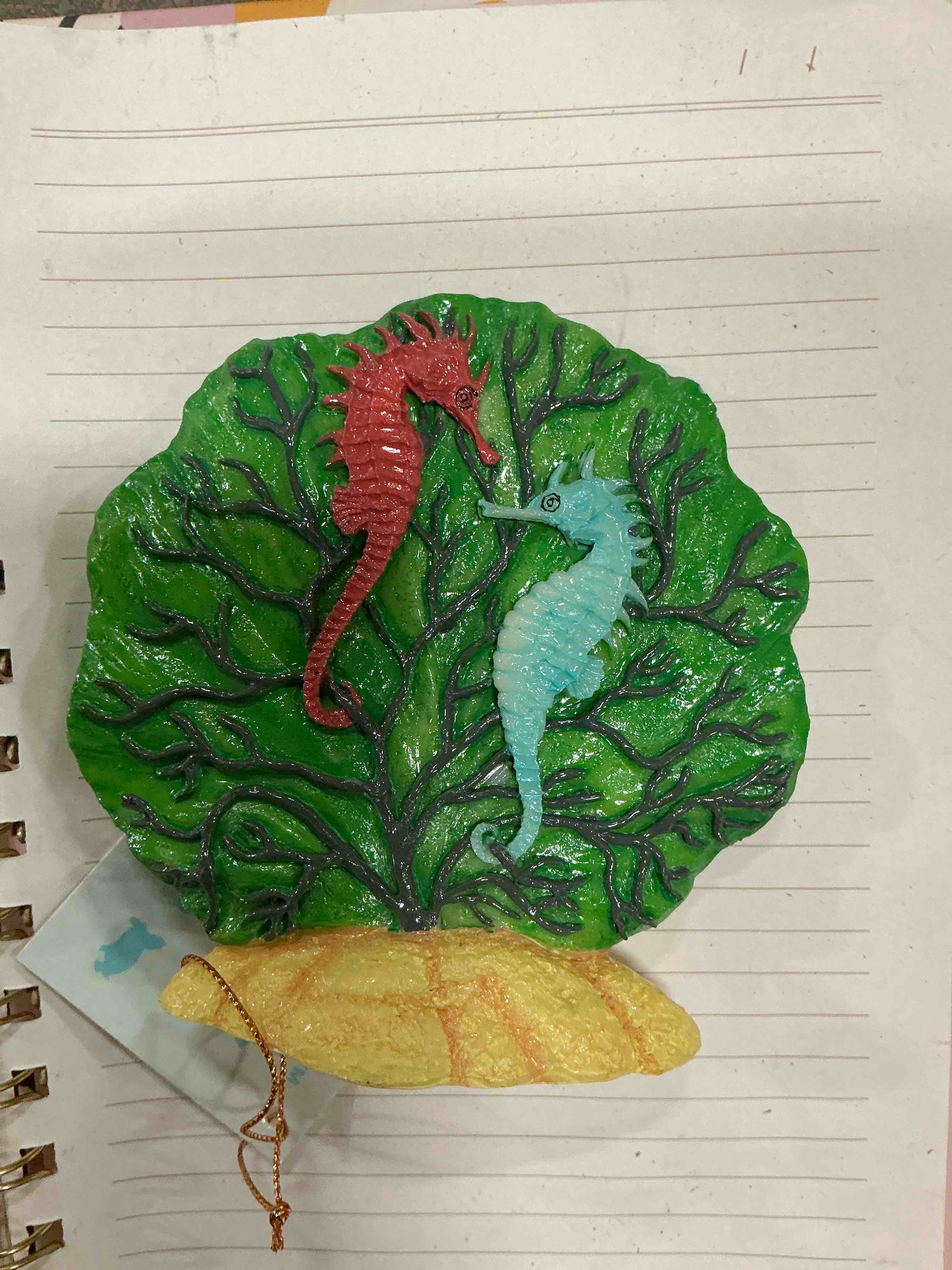 ARTAQUA Quality Aquarium and terrarium ornaments (sheel with seahorses)