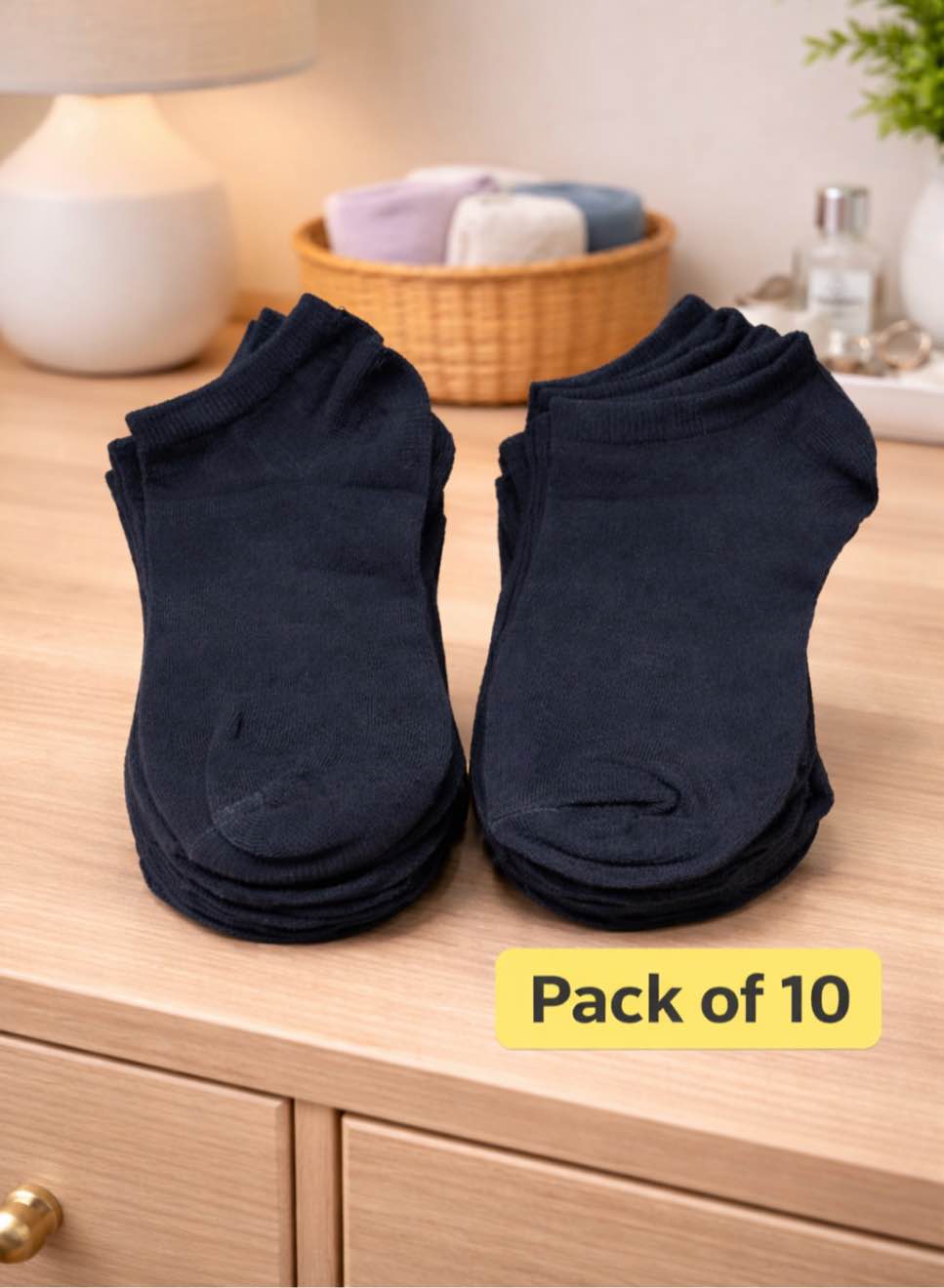 Pack of 10 Low Cut Ankle Socks Pack Comfortable Wicking Lightweight Ankle Casual No Show Short Socks for Men Women