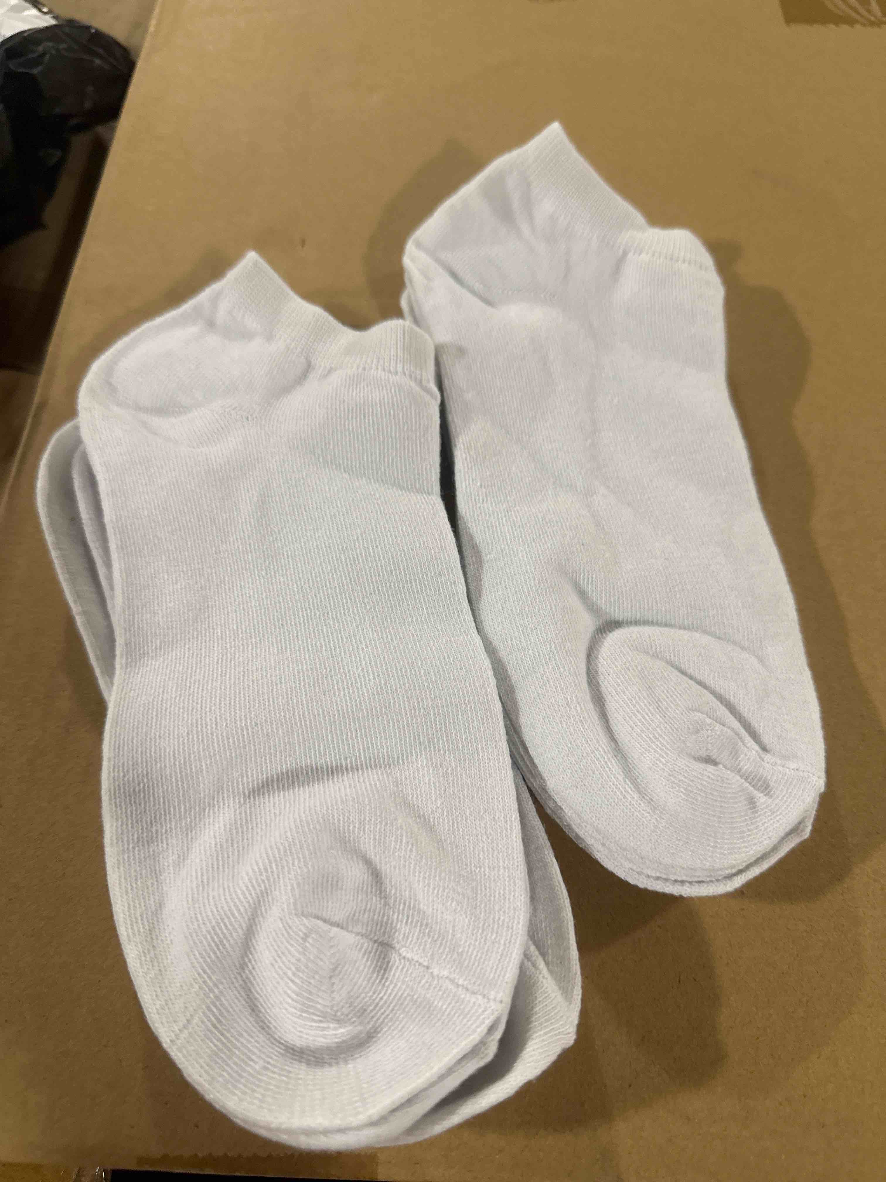 Condition photo showing New/Like New for white no-show ankle socks | soft & comfortable everyday socks 5 pair