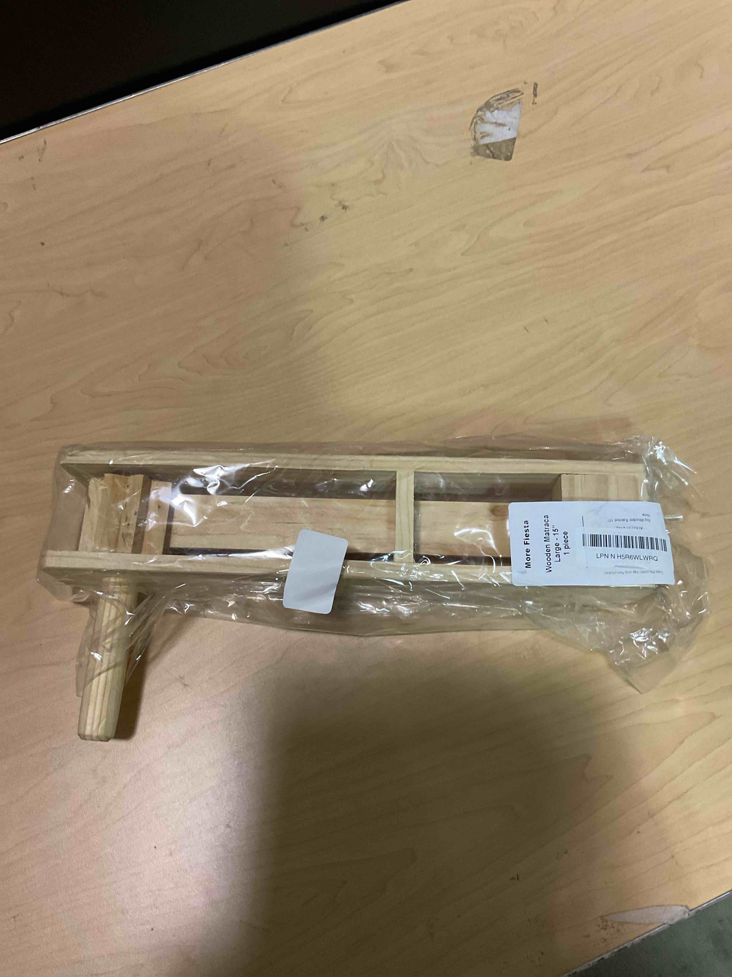 Condition photo showing Good Condition for Big Wooden Matracas Mexicanas Noisemaker - 15" long Ratchet
