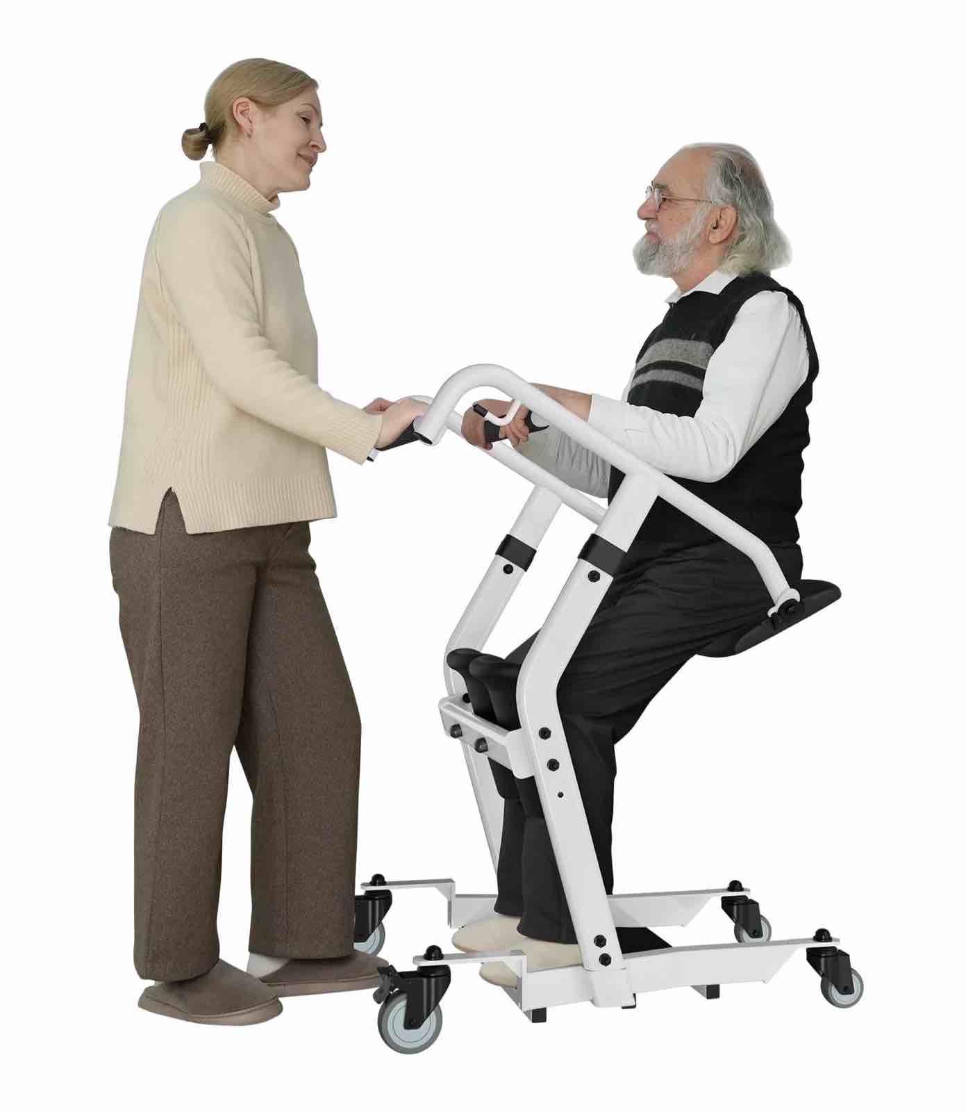 Condition photo showing Good Condition for vocic sit to stand lift with wheels, stand assist patient transfer device for elderly home care