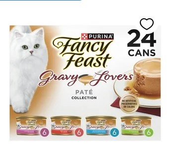 Purina Fancy Feast Gravy Lovers Pate Kitten Food, Wet Cat Food, Variety Pack, 3 oz Cans (24 Pack