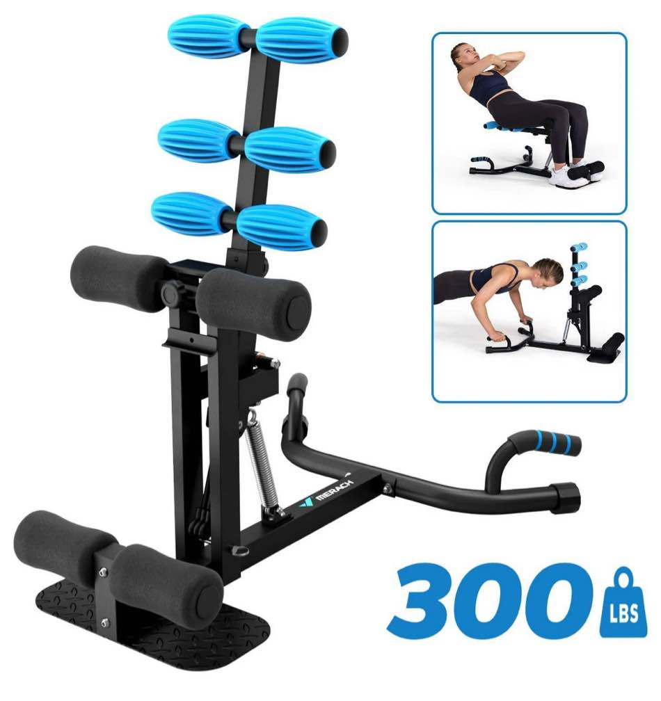 MERACH Adjustable Glutes Trainer & Deep Squat Machine - Core Leg Strengthener for Gym Workouts