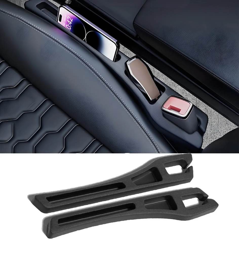jQMUHLC 2PCS Car Seat Gap Filler Organizer,Multifunctional Car Gap Filler Organizer Storages, Car Organizer Phone Key Avoids Things Falling